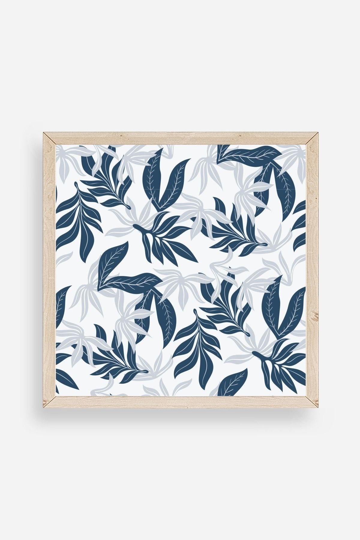 Yaprak Ahşap Çerçeveli Tablo 50 x 50