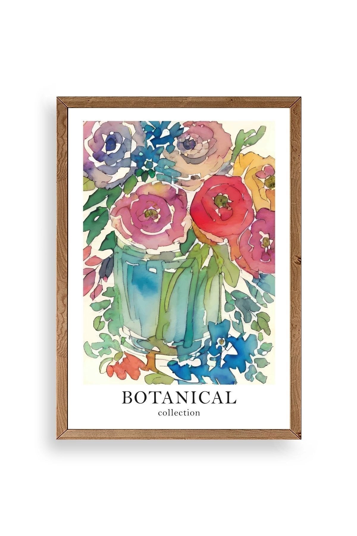 Çiçek Ahşap Çerçeveli Tablo 50 x 70