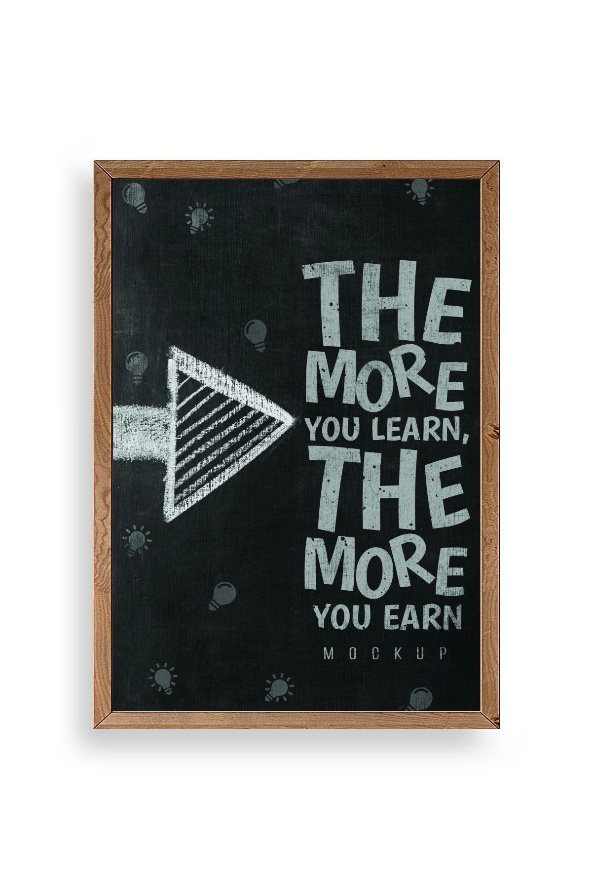 Motto Ahşap Çerçeveli Tablo 23 x 30