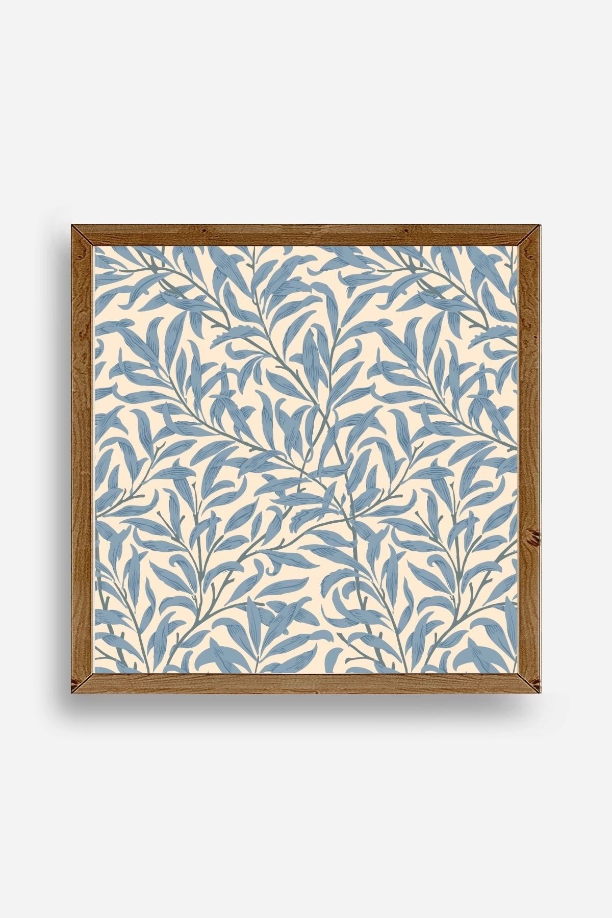 Yapraklar Ahşap Çerçeveli Tablo 23 x 23