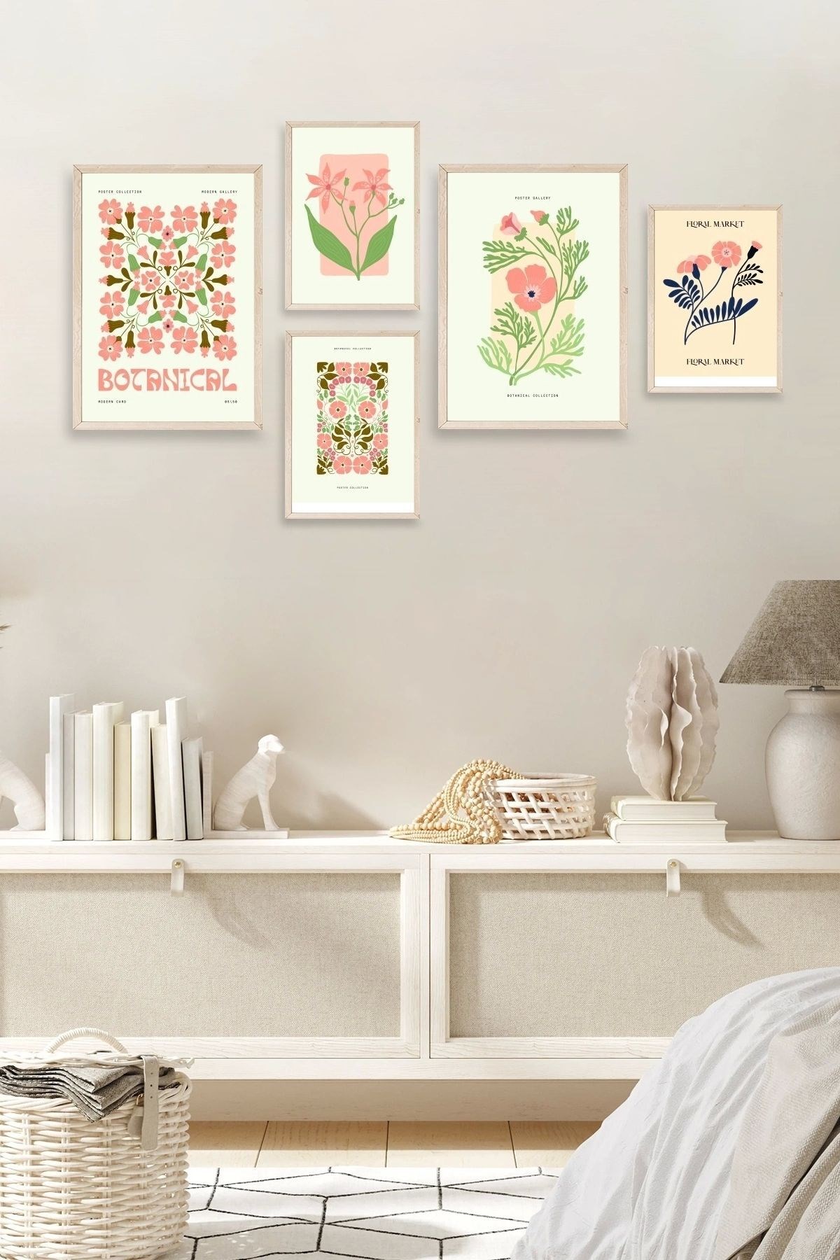 Flower Market 5'li Tablo 30 x 40