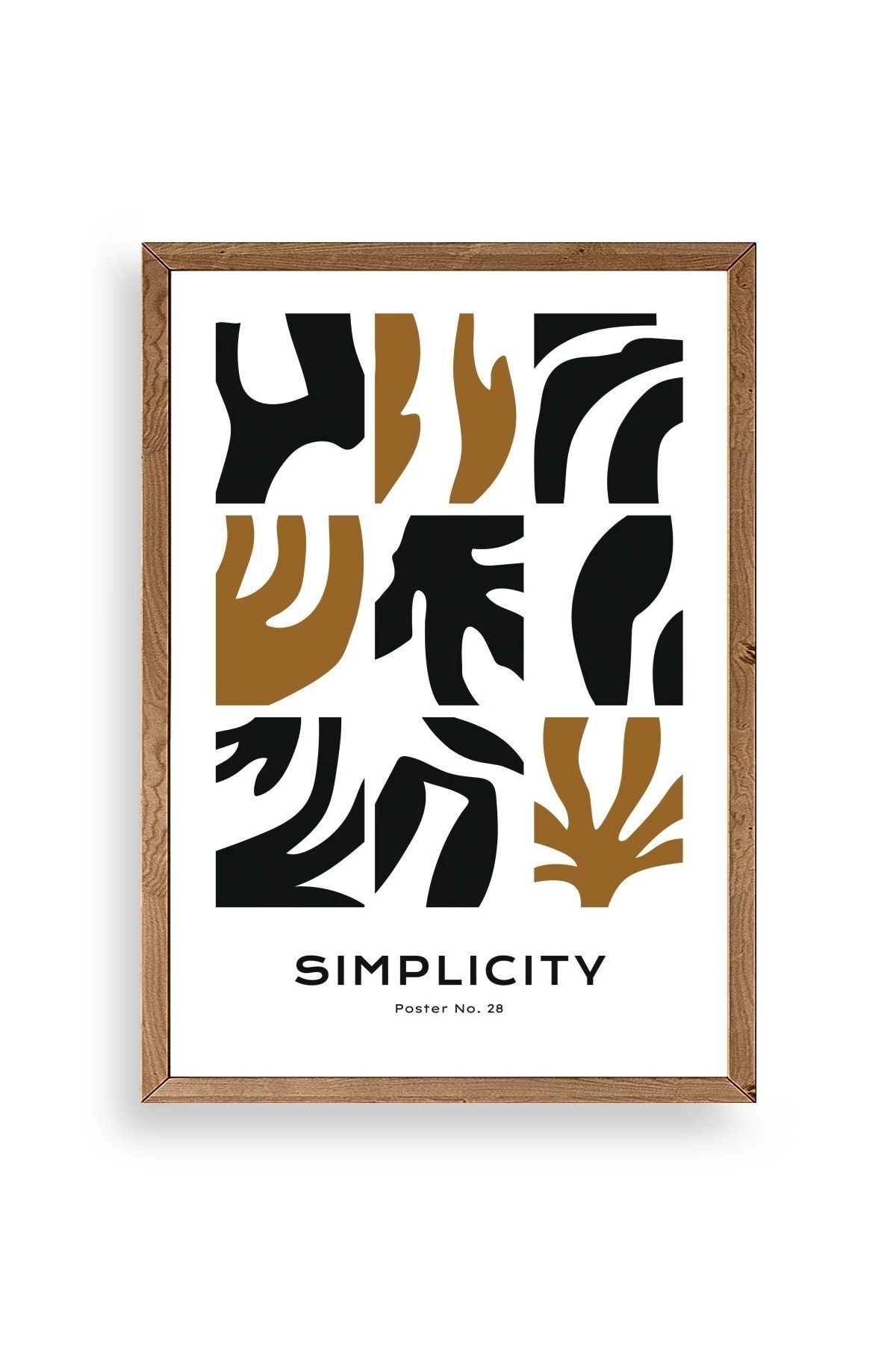 Soyut Poster Ahşap Çerçeveli Tablo 30 x 42