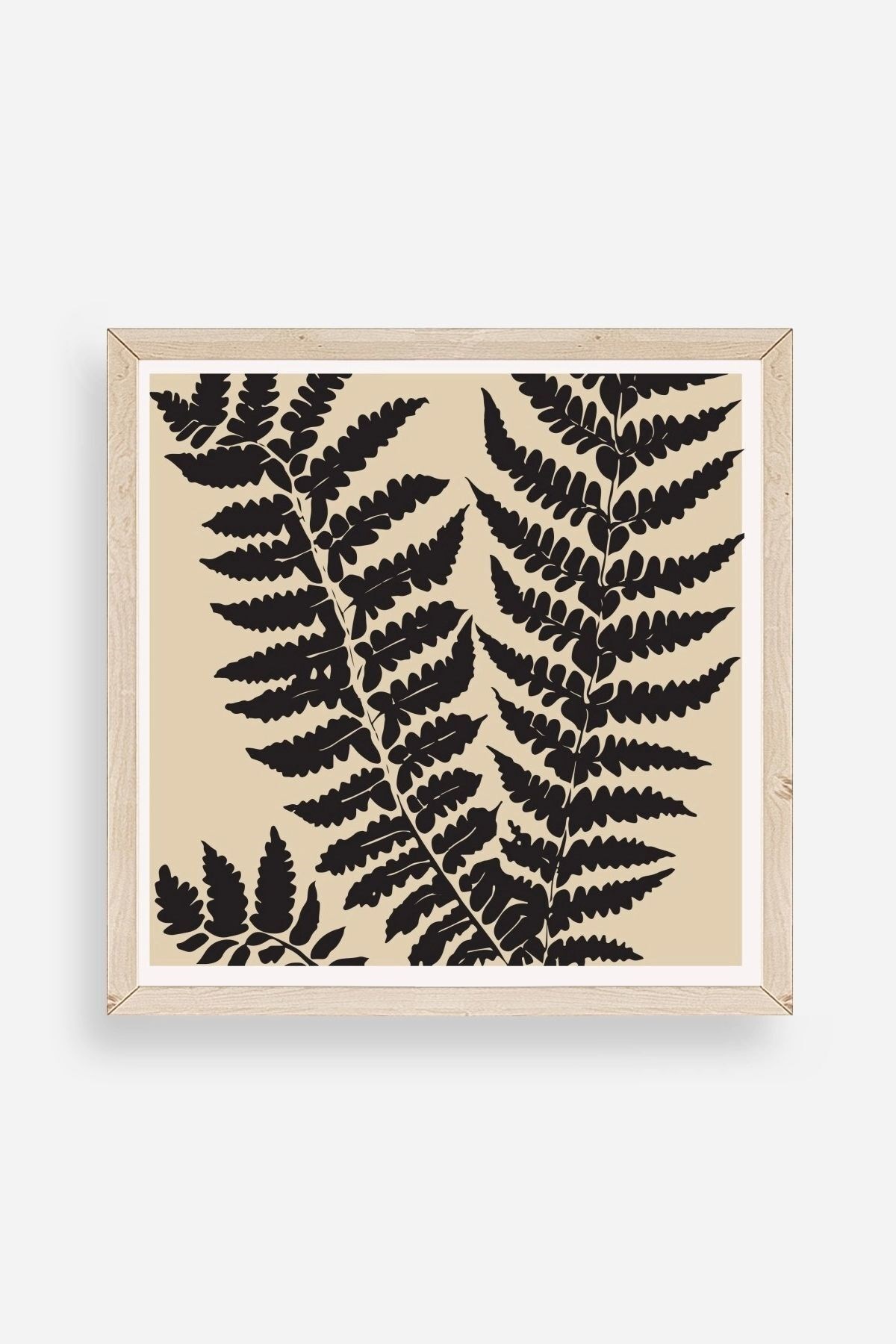 Yaprak Ahşap Çerçeveli Tablo 23 x 23