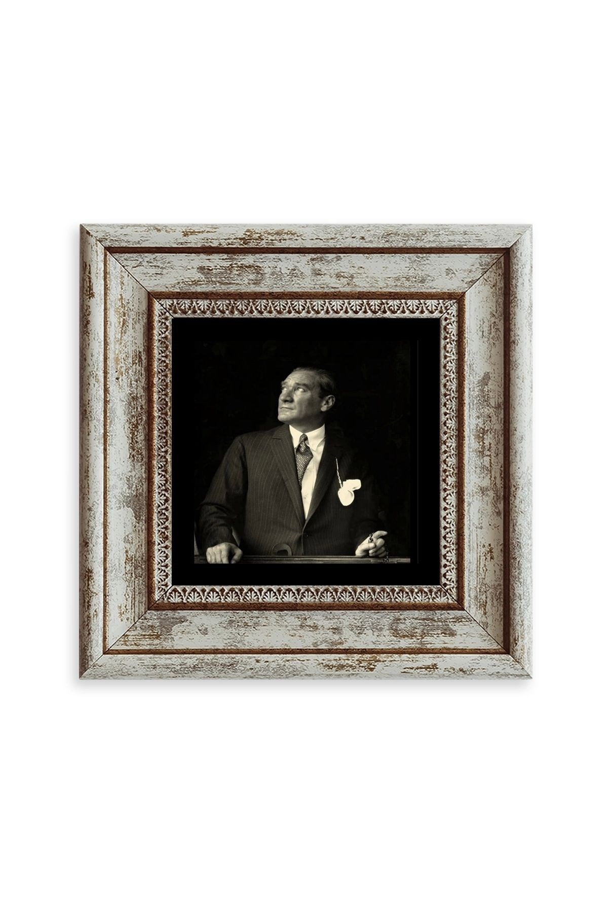 Atatürk Çerçeveli Taş Tablo 20 cm