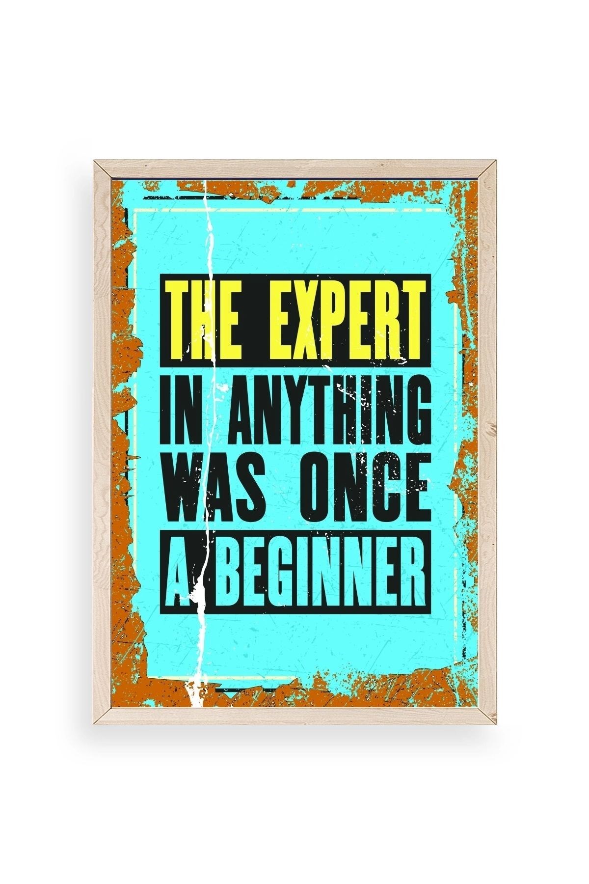 Motto Ahşap Çerçeveli Tablo 17 x 23