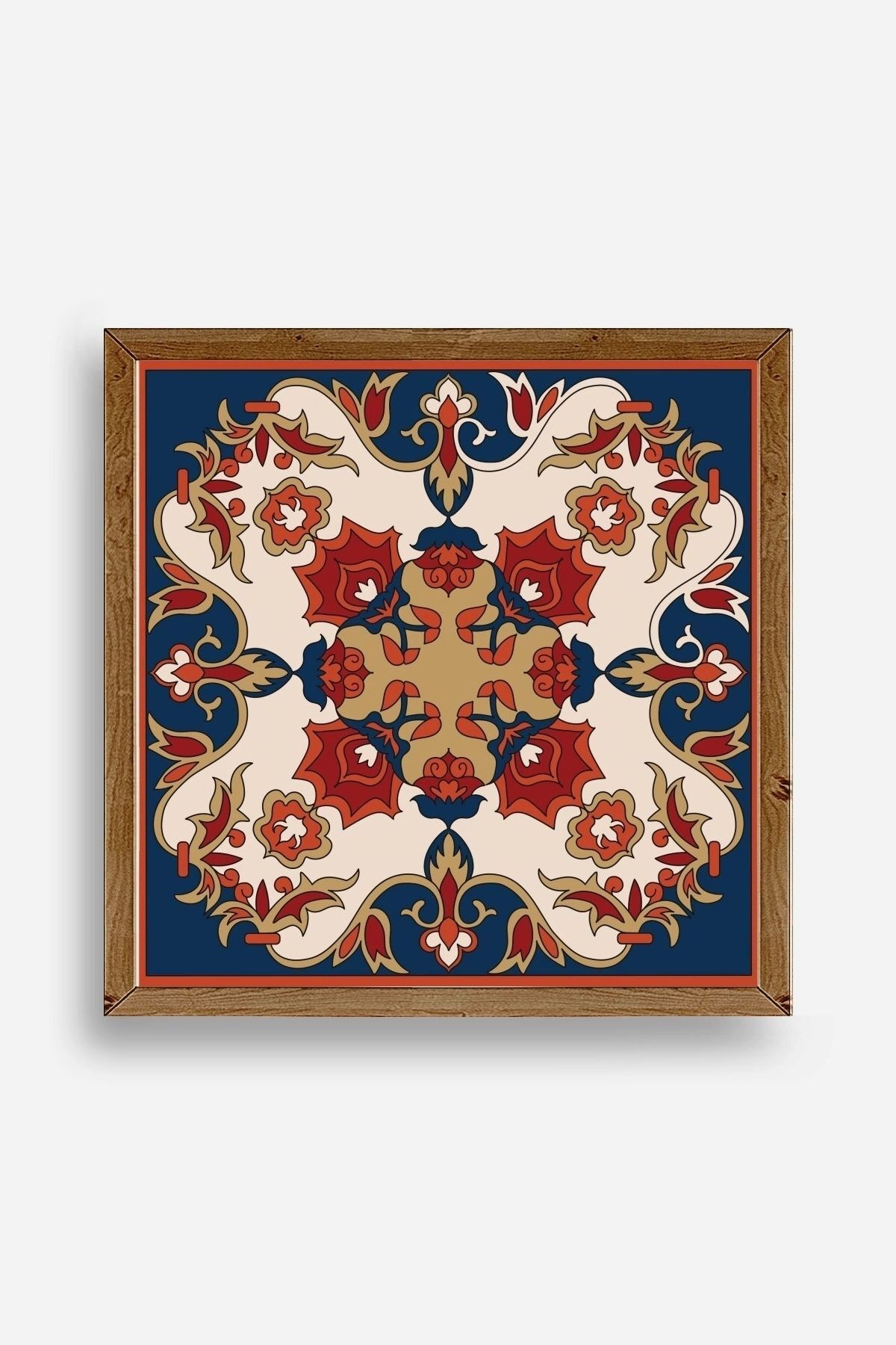 Desen Ahşap Çerçeveli Tablo 50 x 50