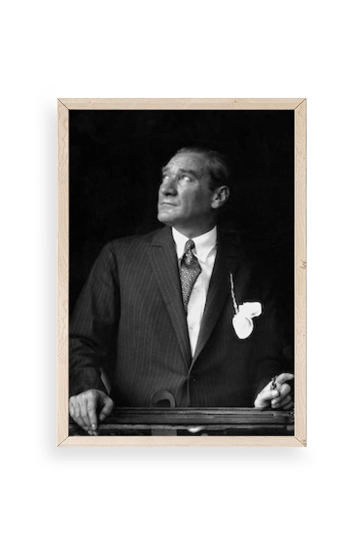 Atatürk Ahşap Çerçeveli Tablo 23 x 30