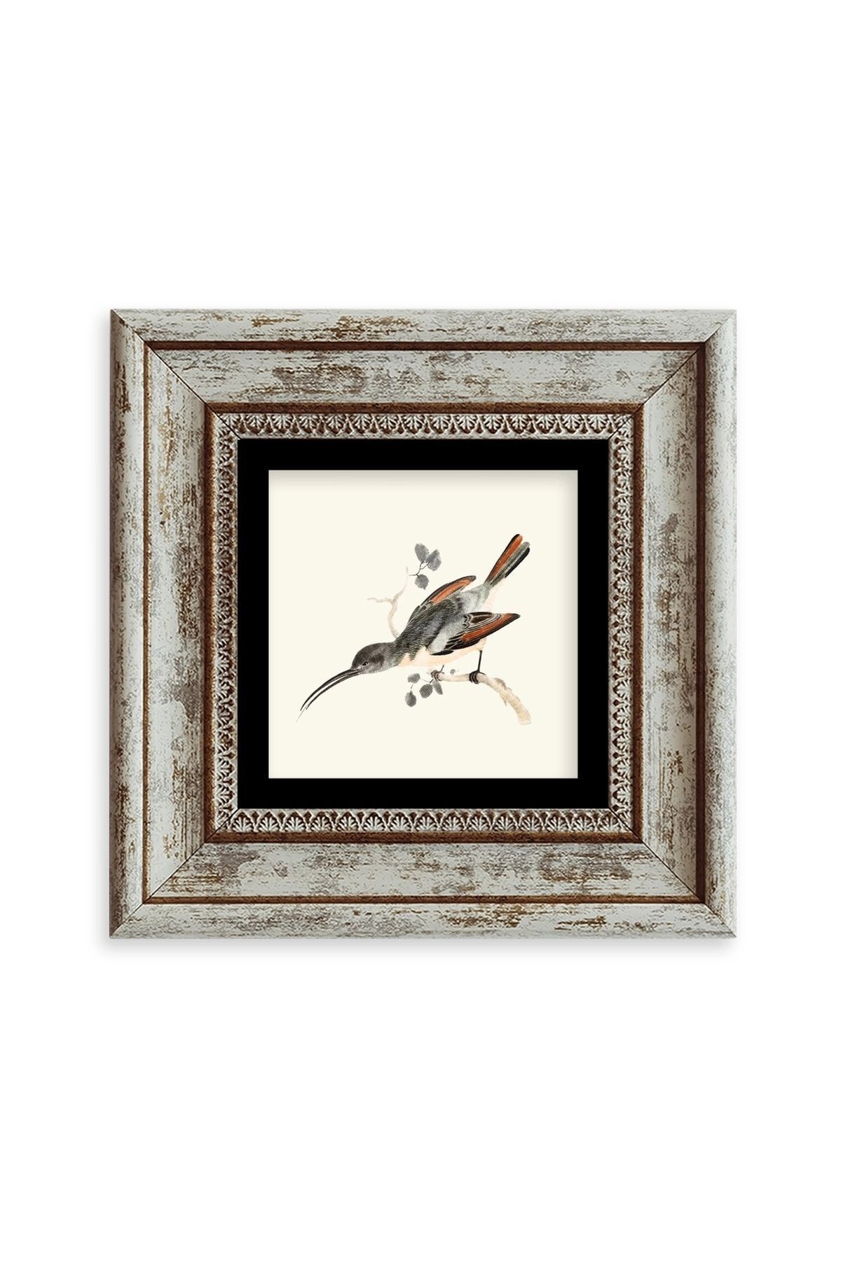 Uzun Gaga Çerçeveli Taş Tablo 20 cm