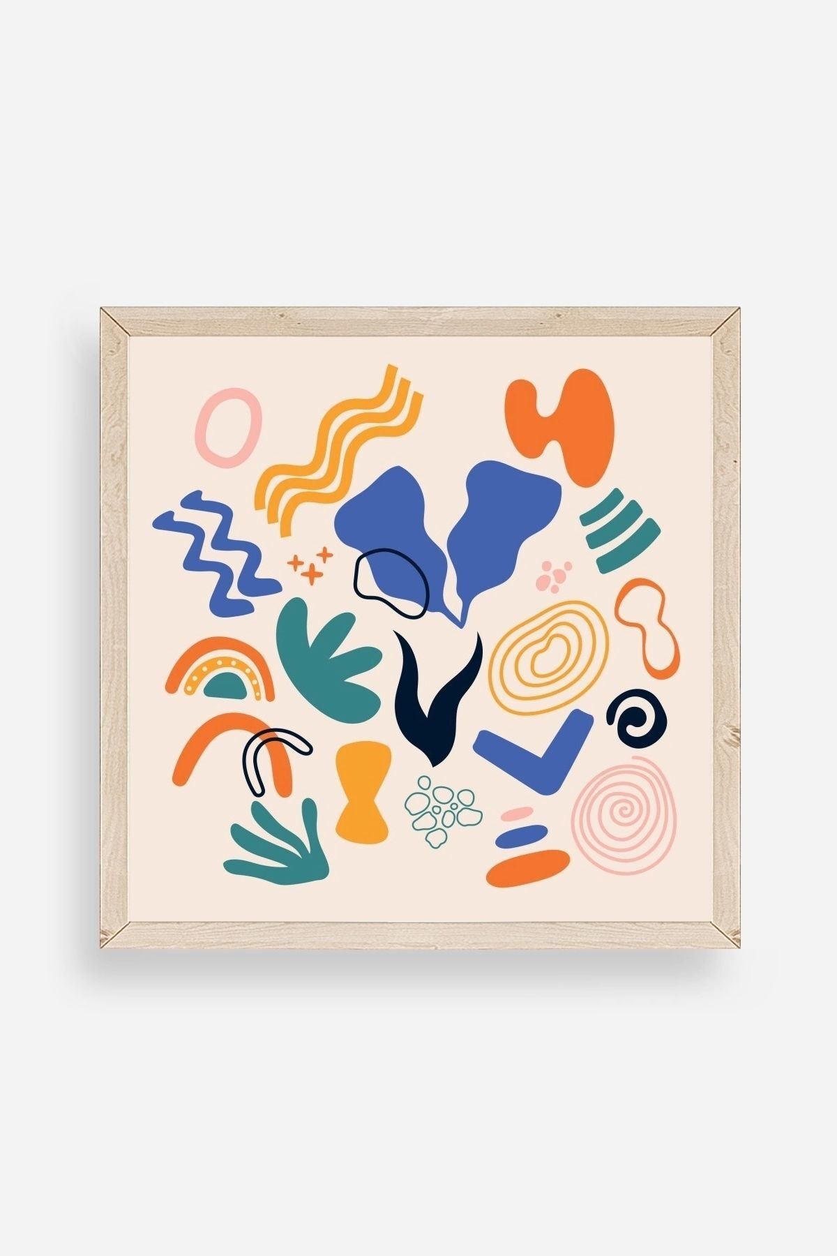 İllüstrasyon Ahşap Çerçeveli Tablo 42 x 42