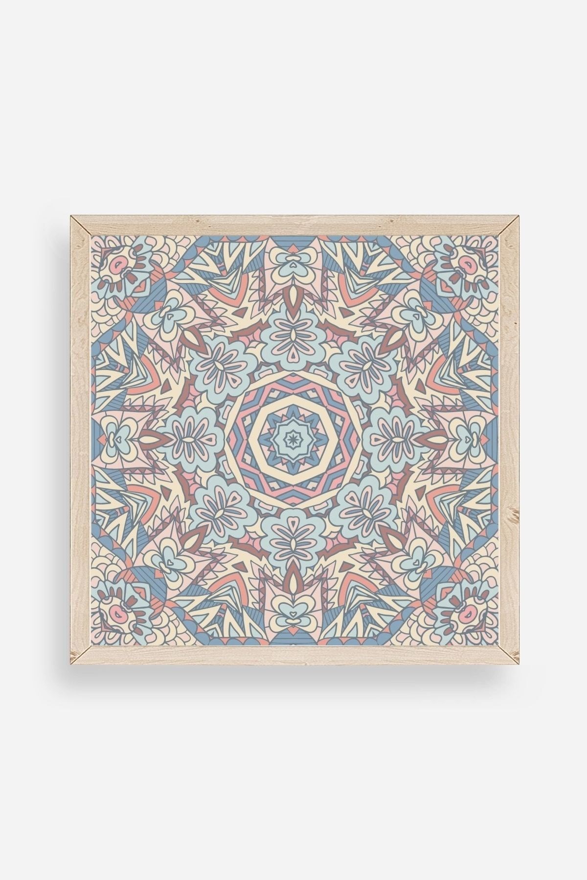 Mandala Ahşap Çerçeveli Tablo 50 x 50
