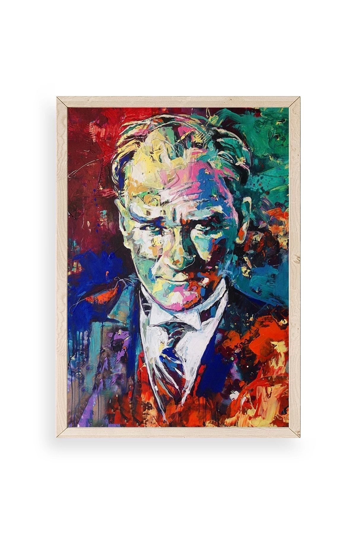 Atatürk Ahşap Çerçeveli Tablo 30 x 42