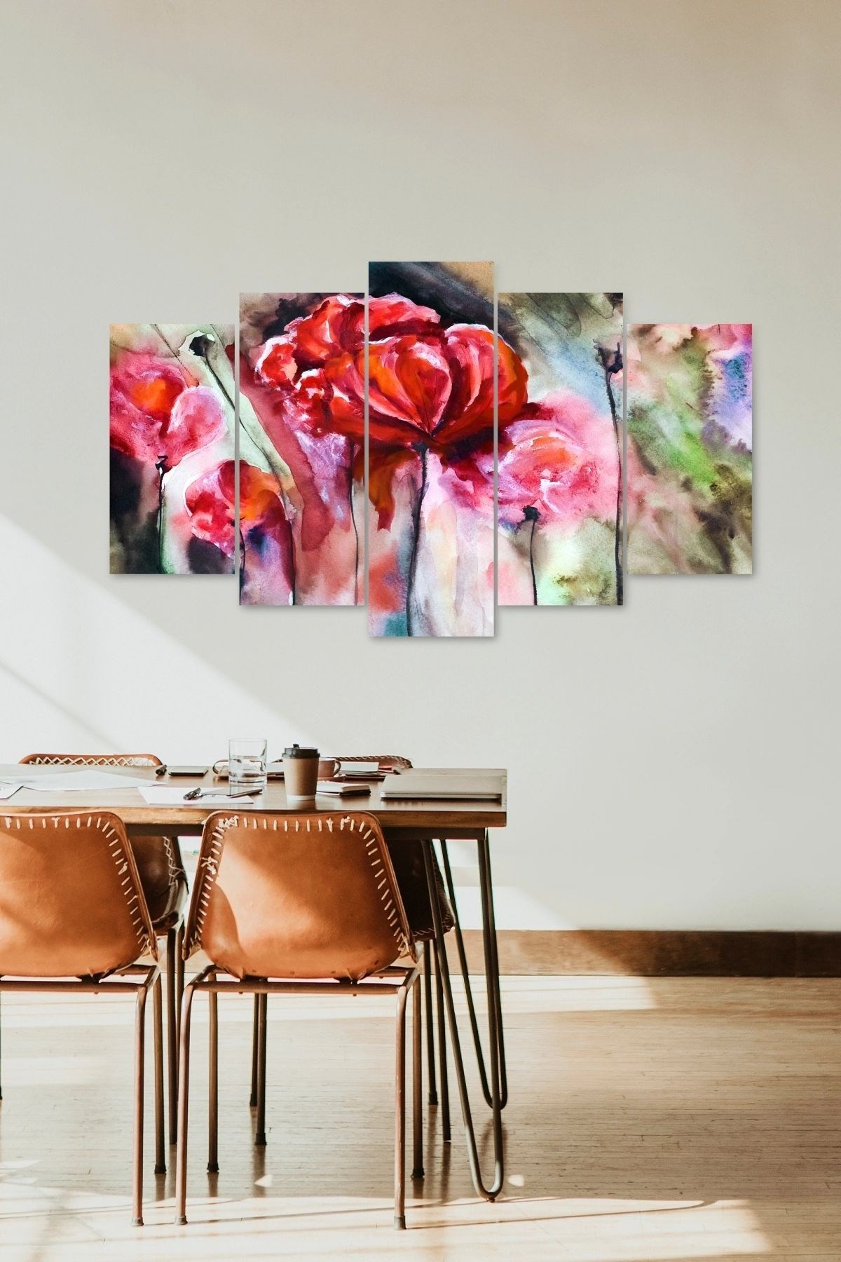 Güller 5 Parçalı Mdf Tablo 60 x 100