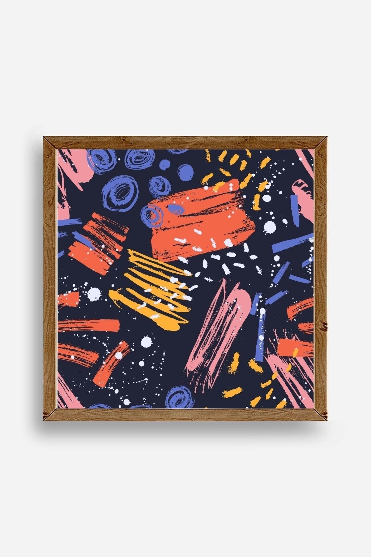 Modern Ahşap Çerçeveli Tablo 42 x 42