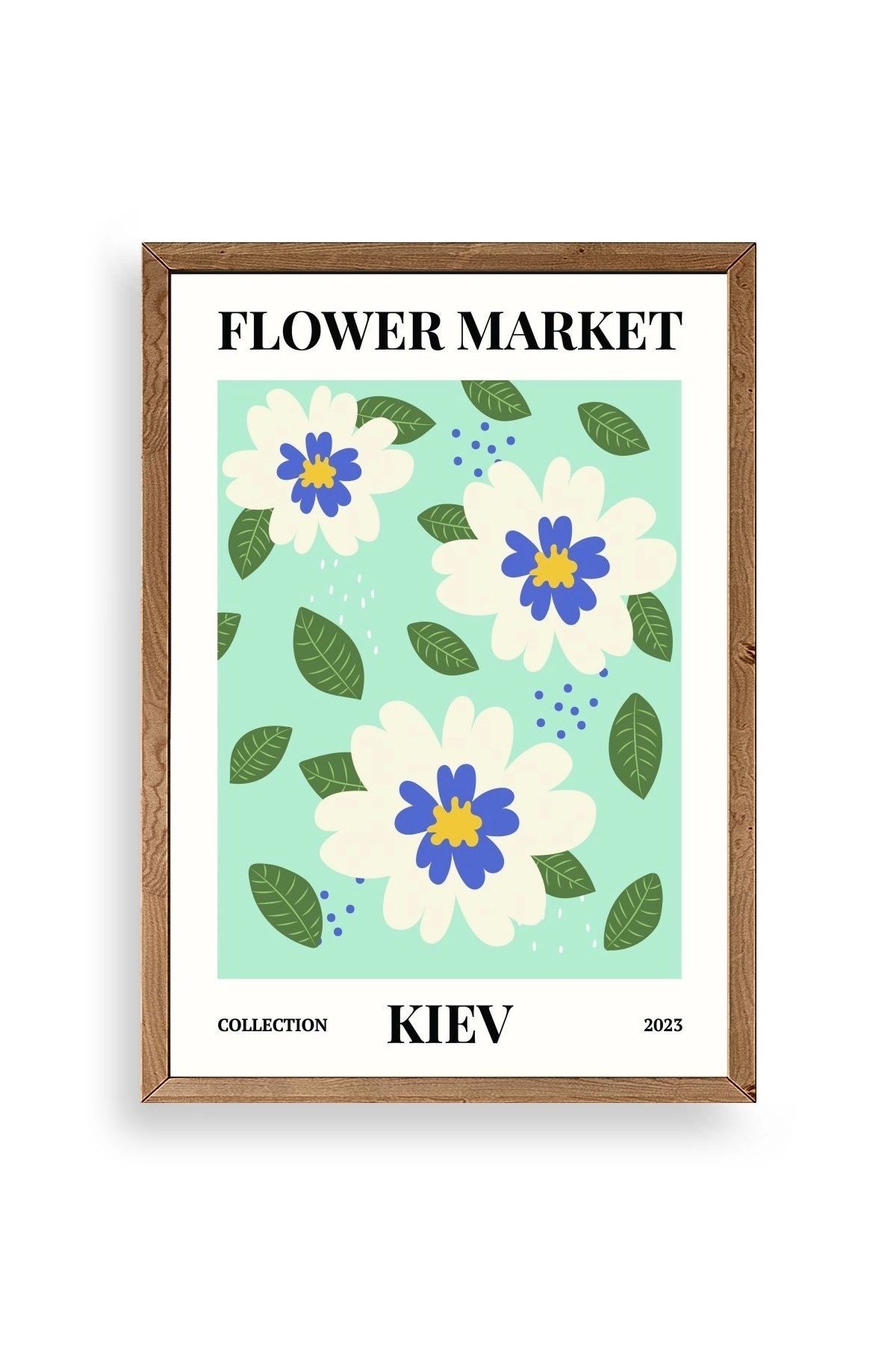 Çiçek Ahşap Çerçeveli Tablo 17 x 23