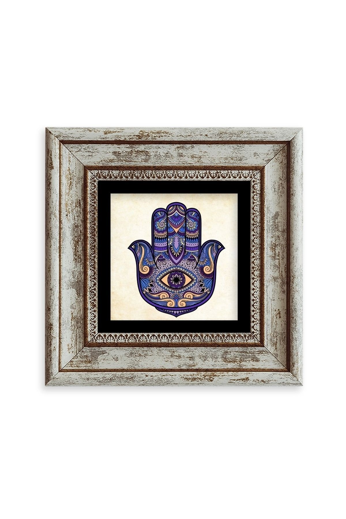 Fatma Ana Eli Çerçeveli Taş Tablo 20 cm