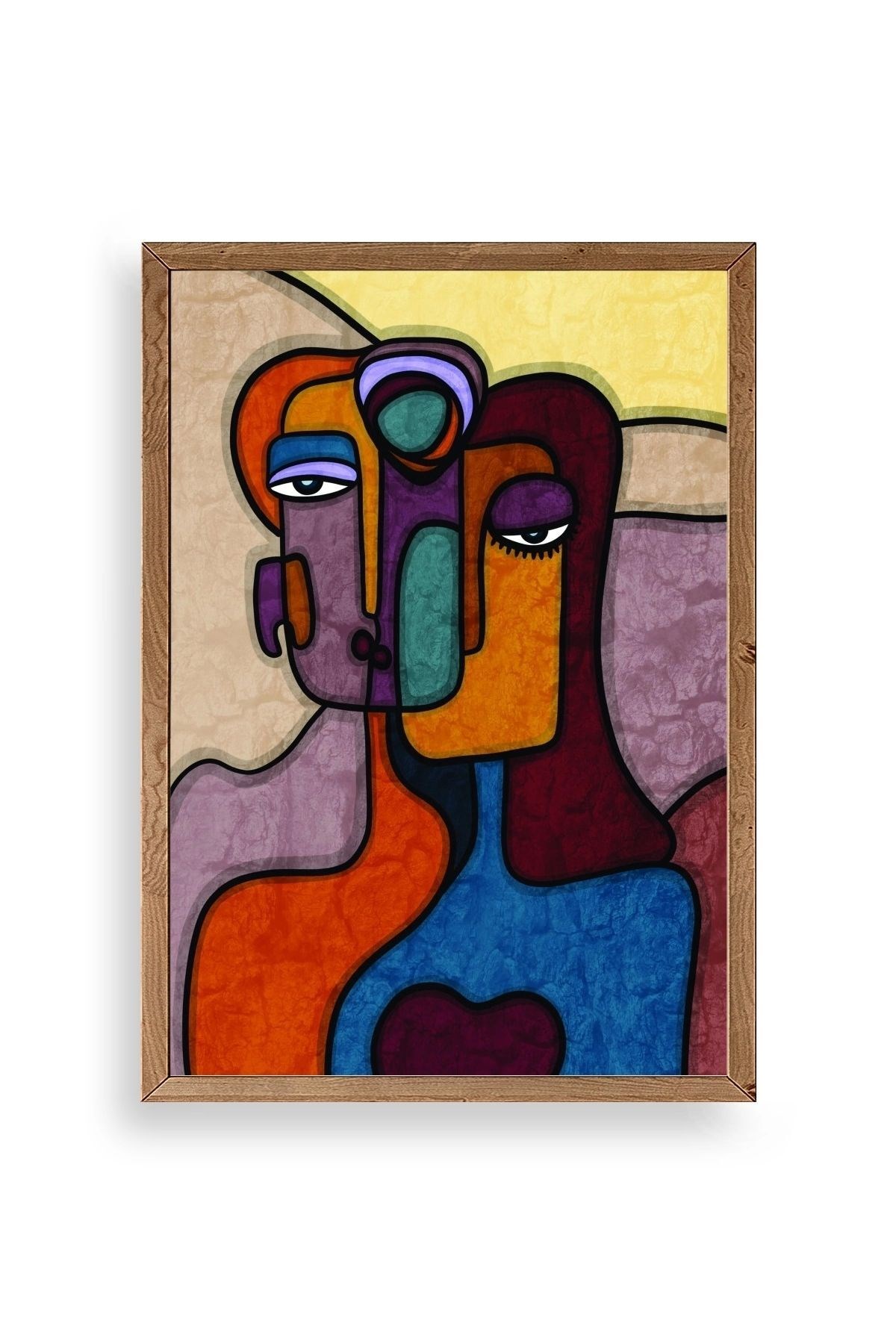 Soyut Kadın Ahşap Çerçeveli Tablo 30 x 42