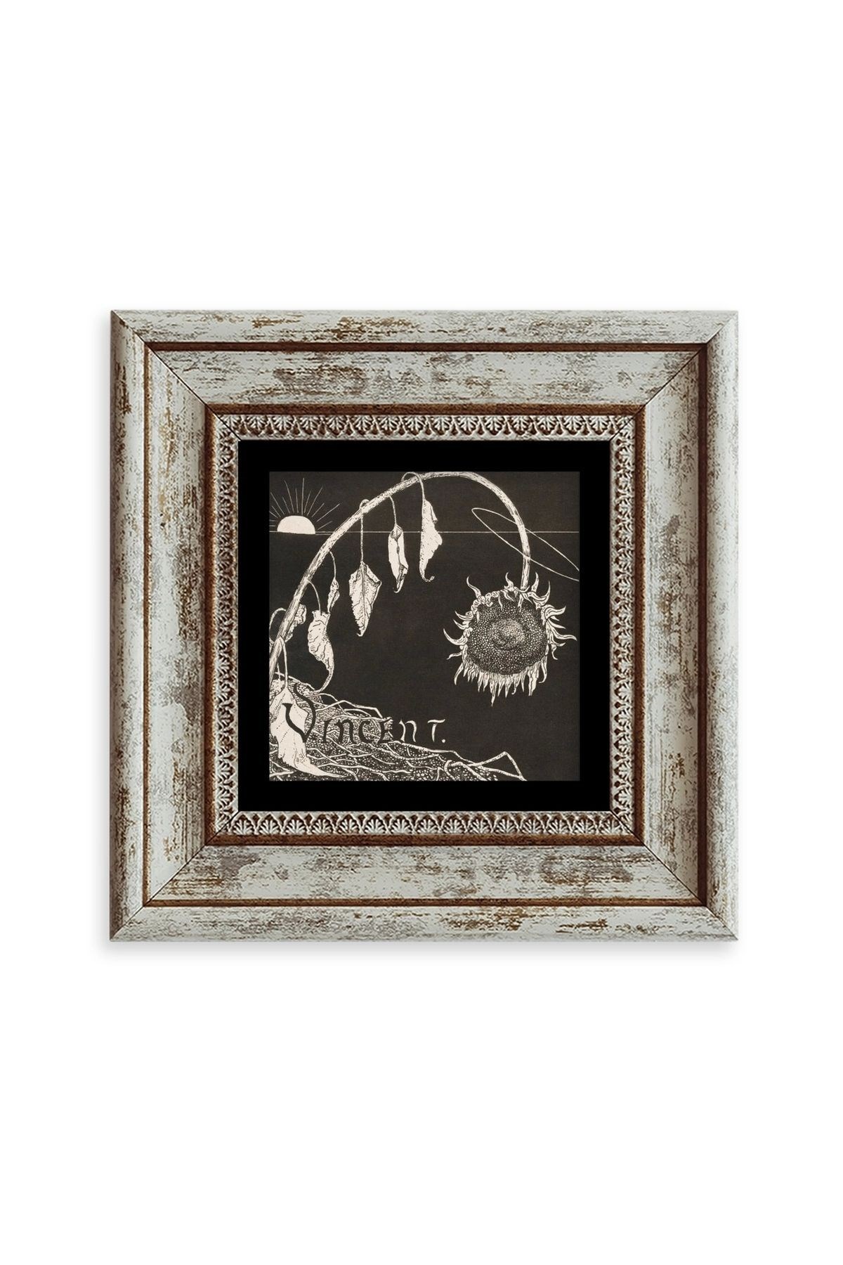 Van Gogh Çerçeveli Taş Tablo 20 cm