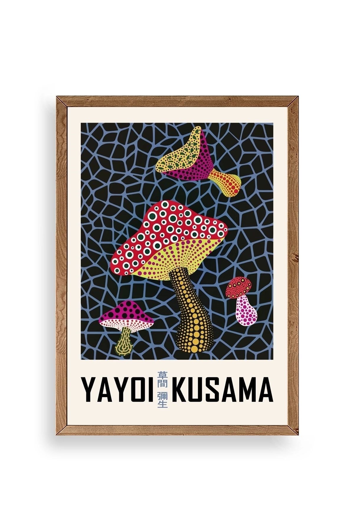 Yayoi Kusama Ahşap Çerçeveli Tablo 23 x 30