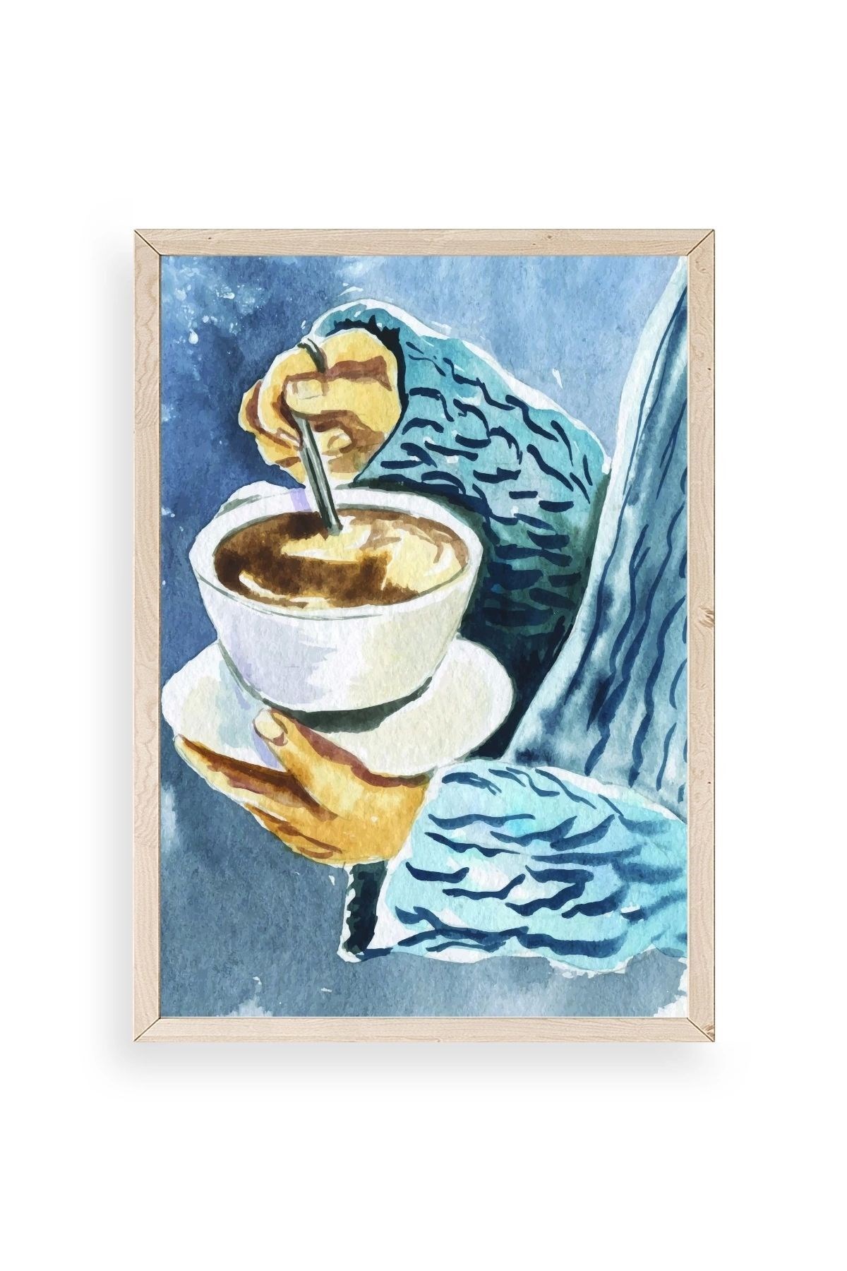 Kahve Ahşap Çerçeveli Tablo 30 x 42