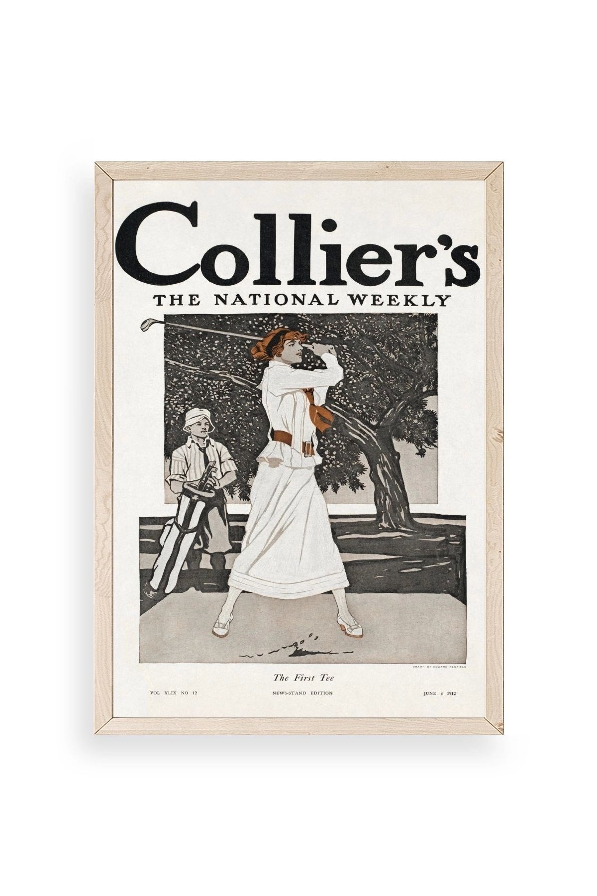 Edward Penfield Ahşap Çerçeveli Tablo 17 x 23