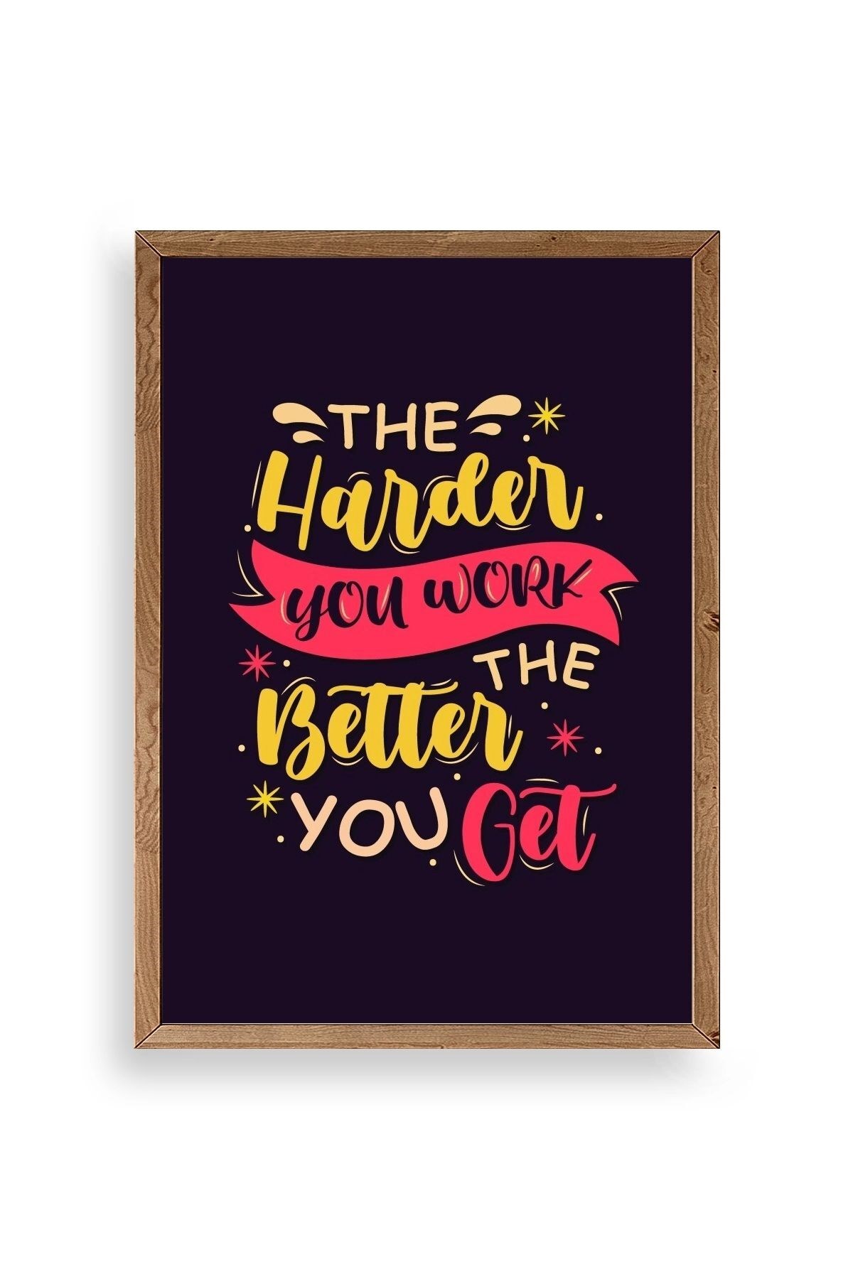 Motto Ahşap Çerçeveli Tablo 30 x 42