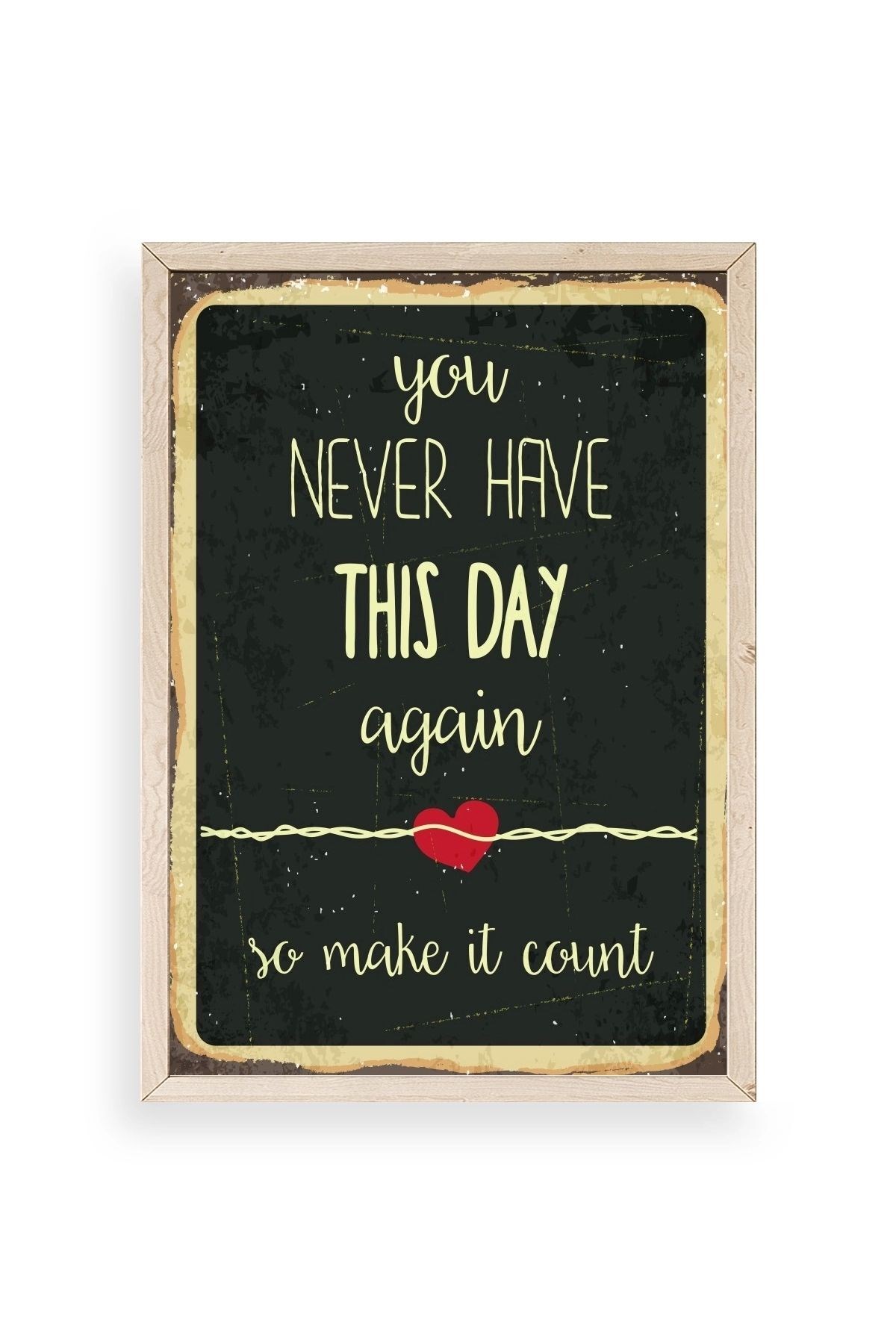 Motto Ahşap Çerçeveli Tablo 23 x 30