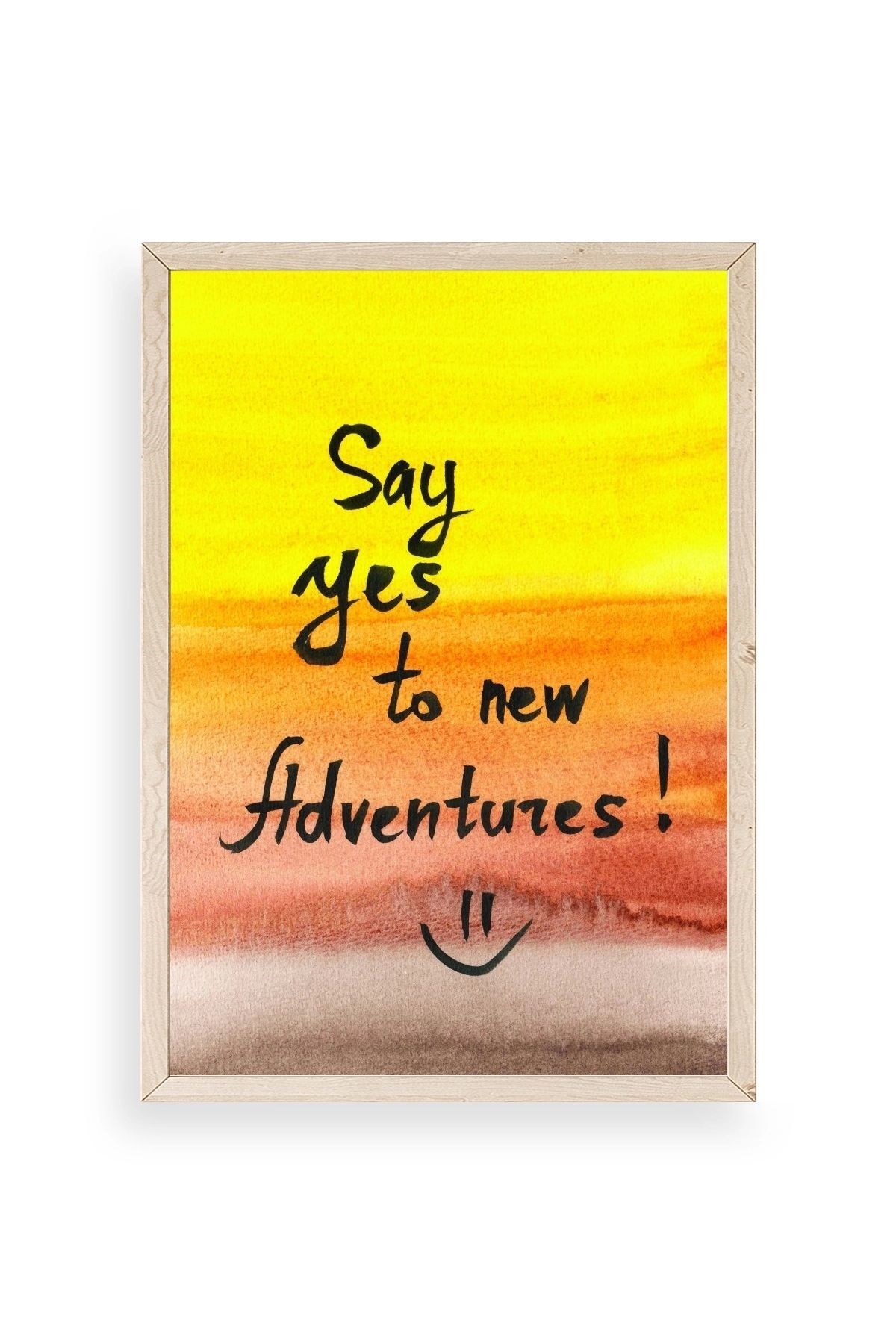 Motto Ahşap Çerçeveli Tablo 17 x 23