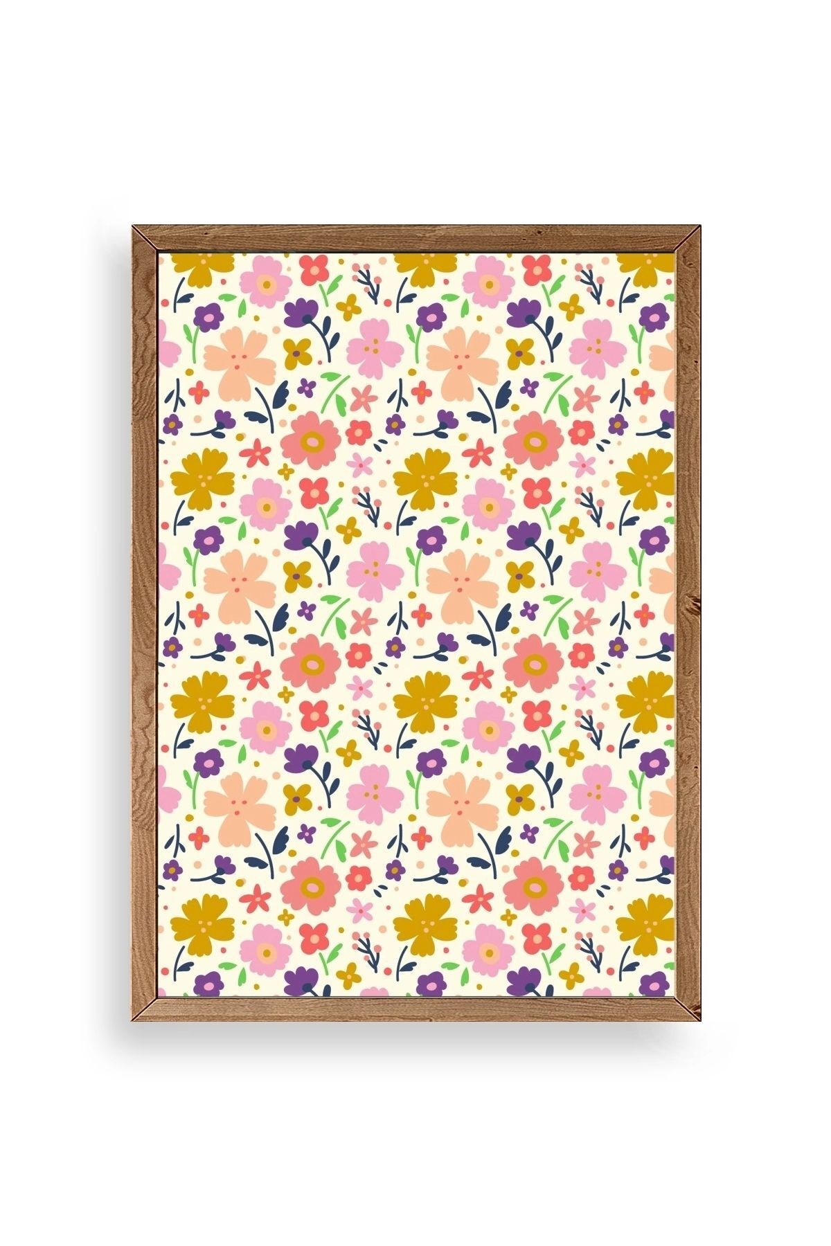 Çiçek Ahşap Çerçeveli Tablo 23 x 30