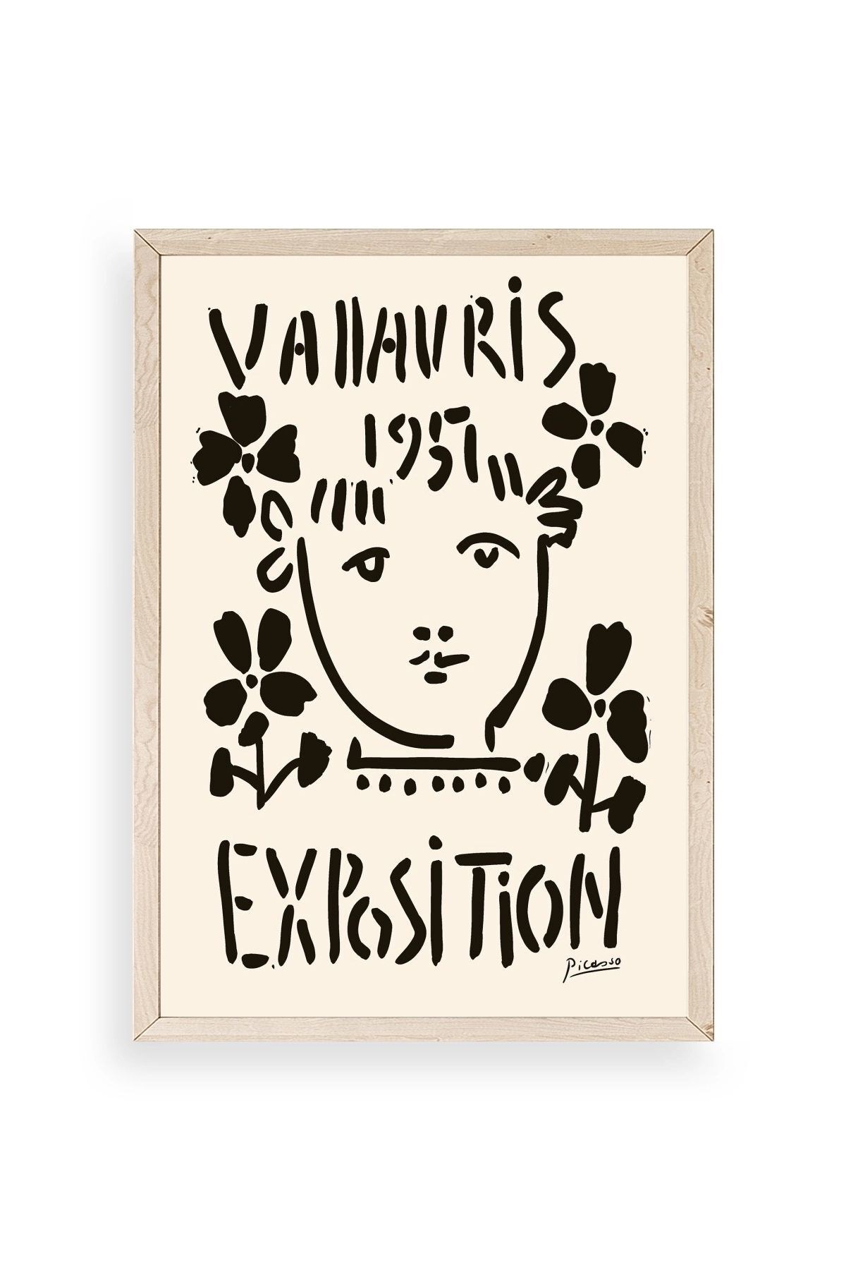 Picasso Ahşap Çerçeveli Tablo 50 x 70