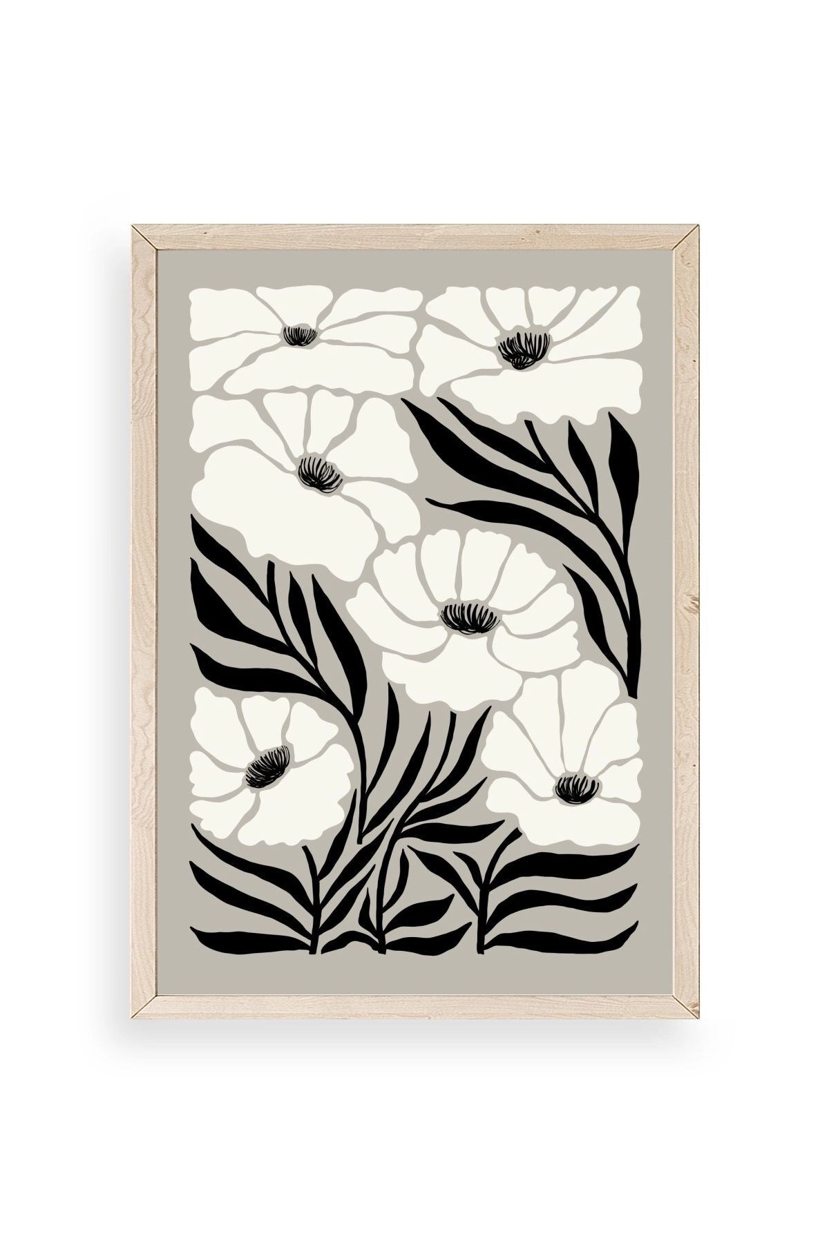 Çiçek Ahşap Çerçeveli Tablo 23 x 30