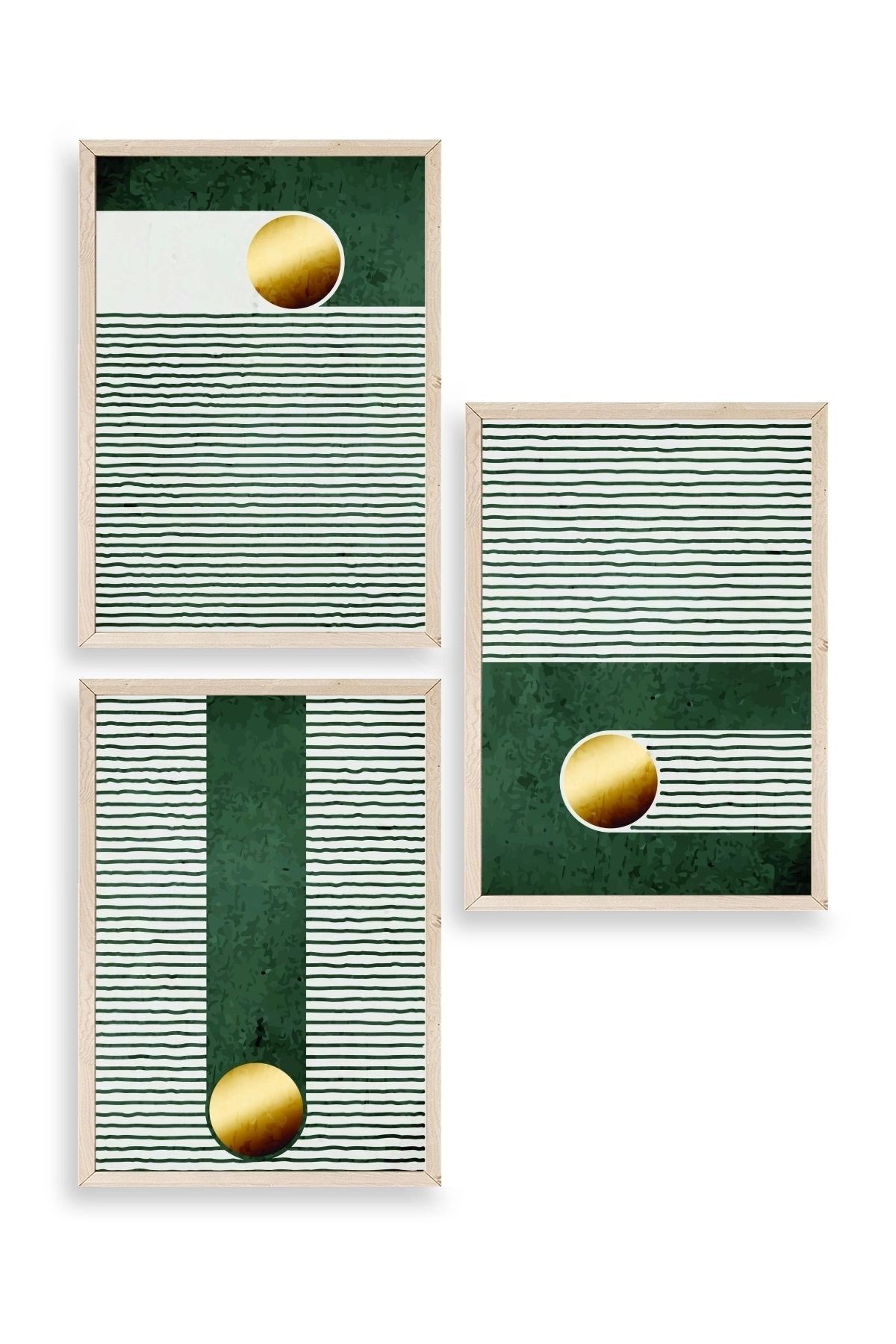 Soyut Ahşap Çerçeveli Tablo 23 x 30