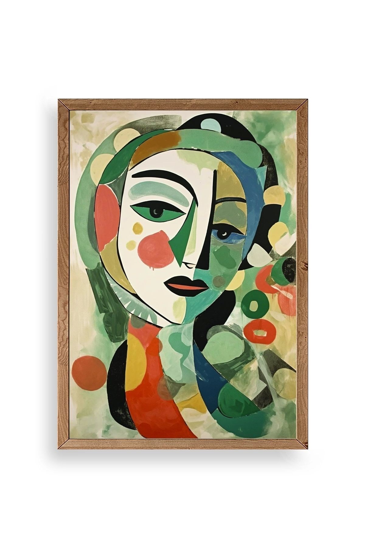 Soyut Ahşap Çerçeveli Tablo 17 x 23