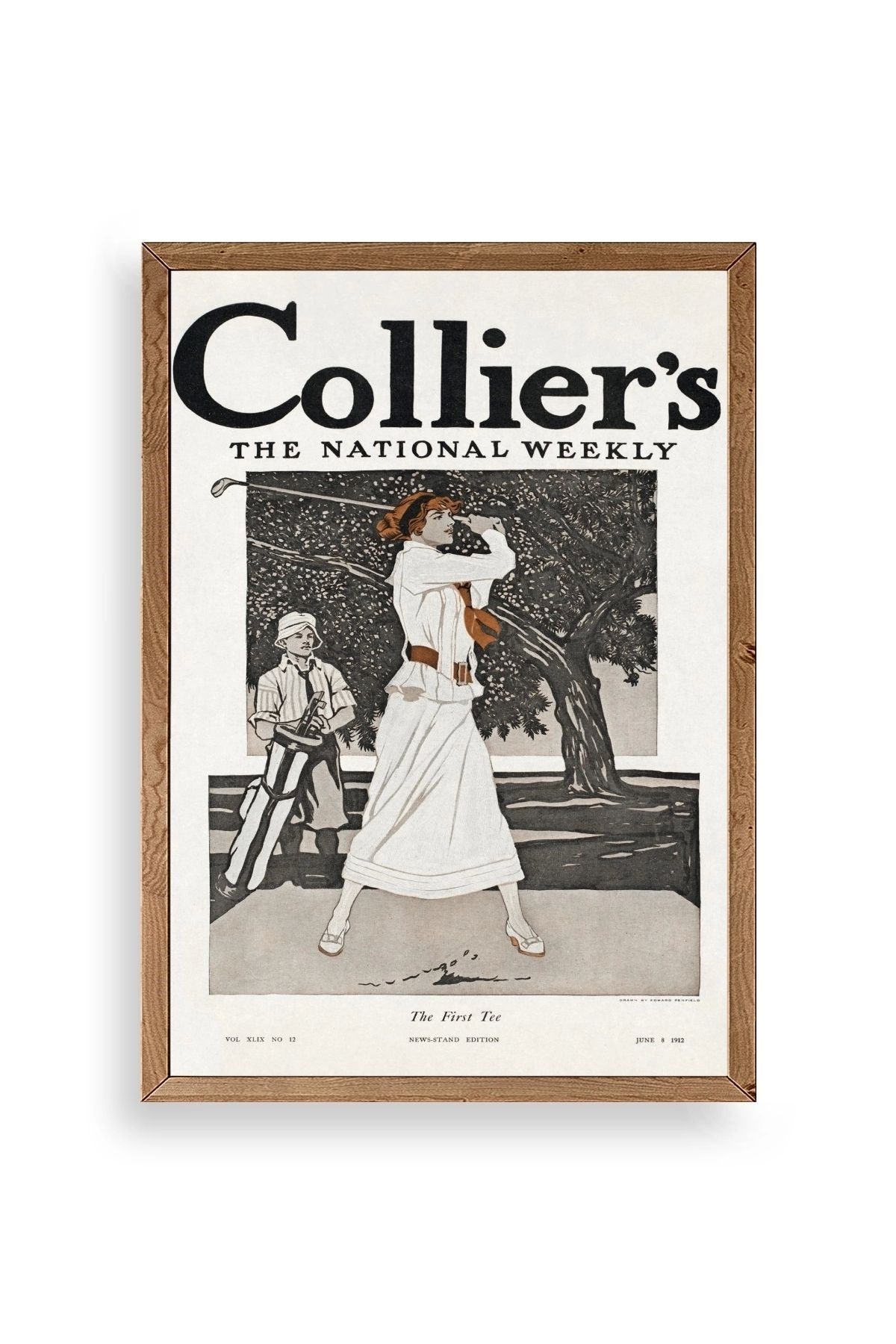 Edward Penfield Ahşap Çerçeveli Tablo 50 x 70