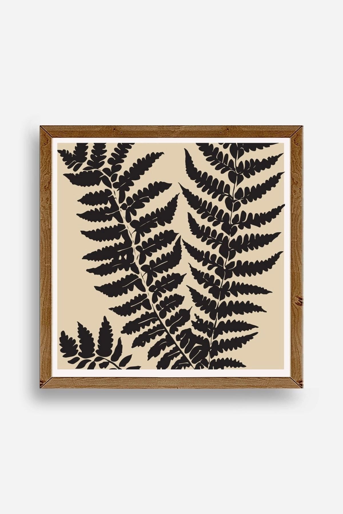 Yaprak Ahşap Çerçeveli Tablo 23 x 23