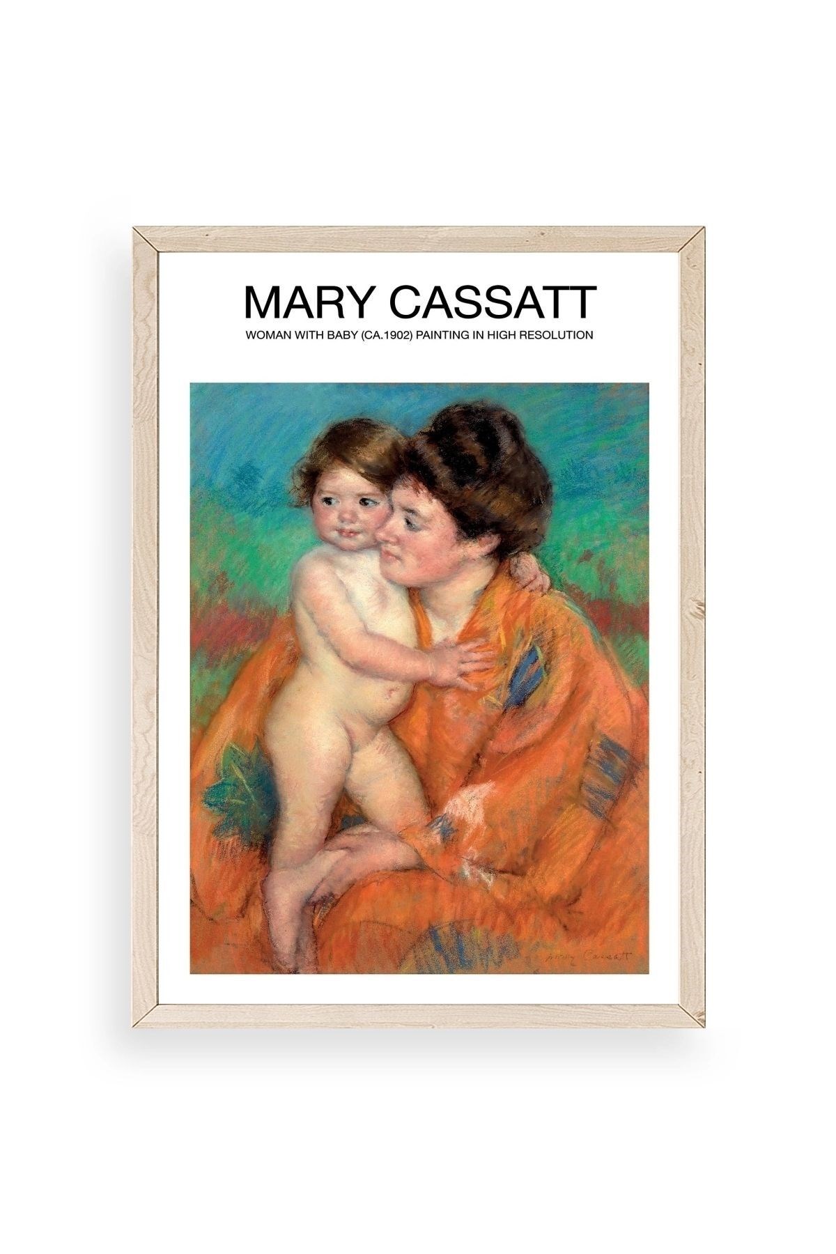 Mary Cassatt Ahşap Çerçeveli Tablo 30 x 42