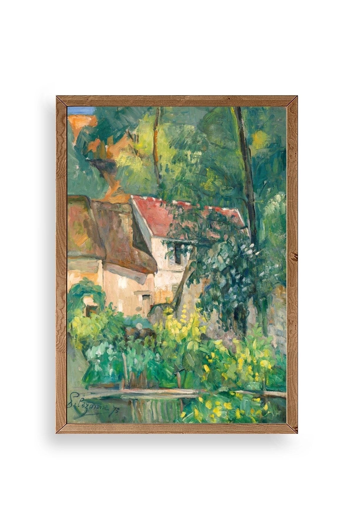 Paul Cezenne Kalender Ahşap Çerçeveli Tablo 30 x 42