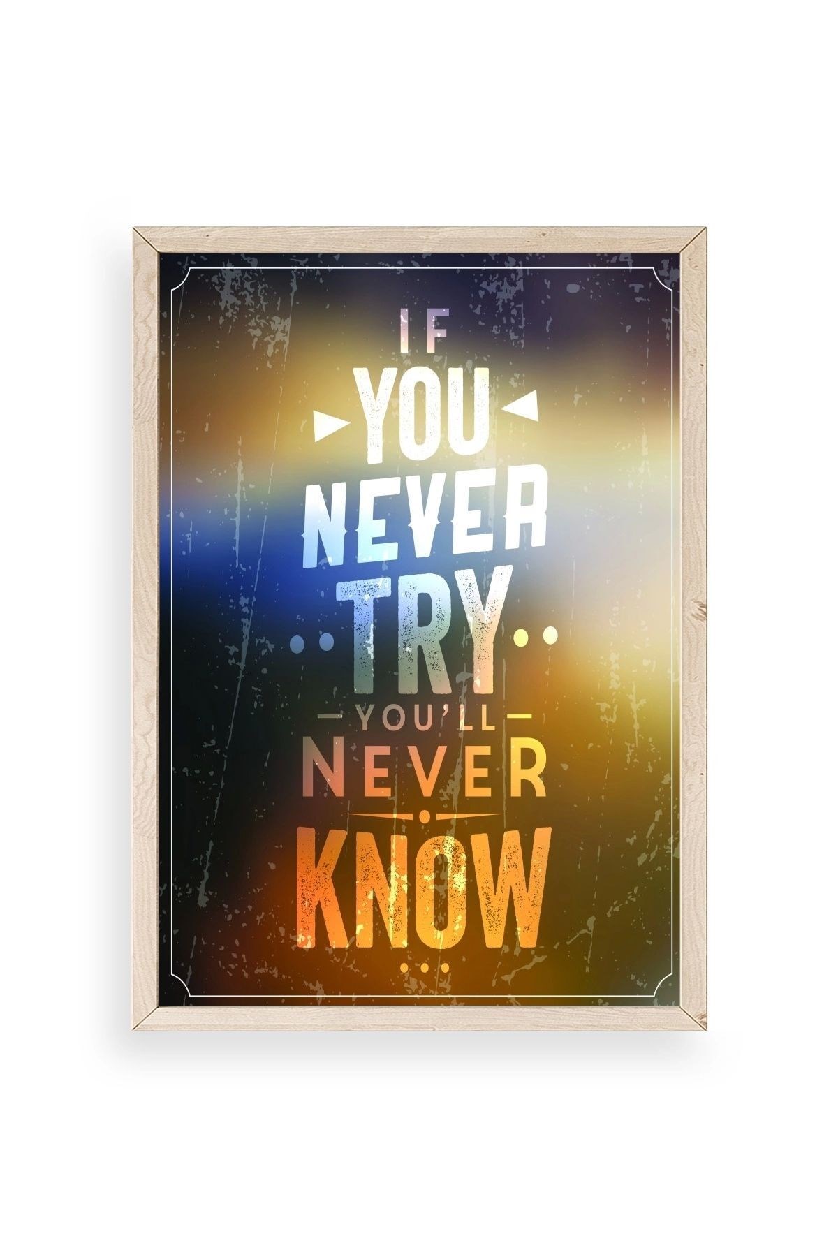 Motto Ahşap Çerçeveli Tablo 30 x 42