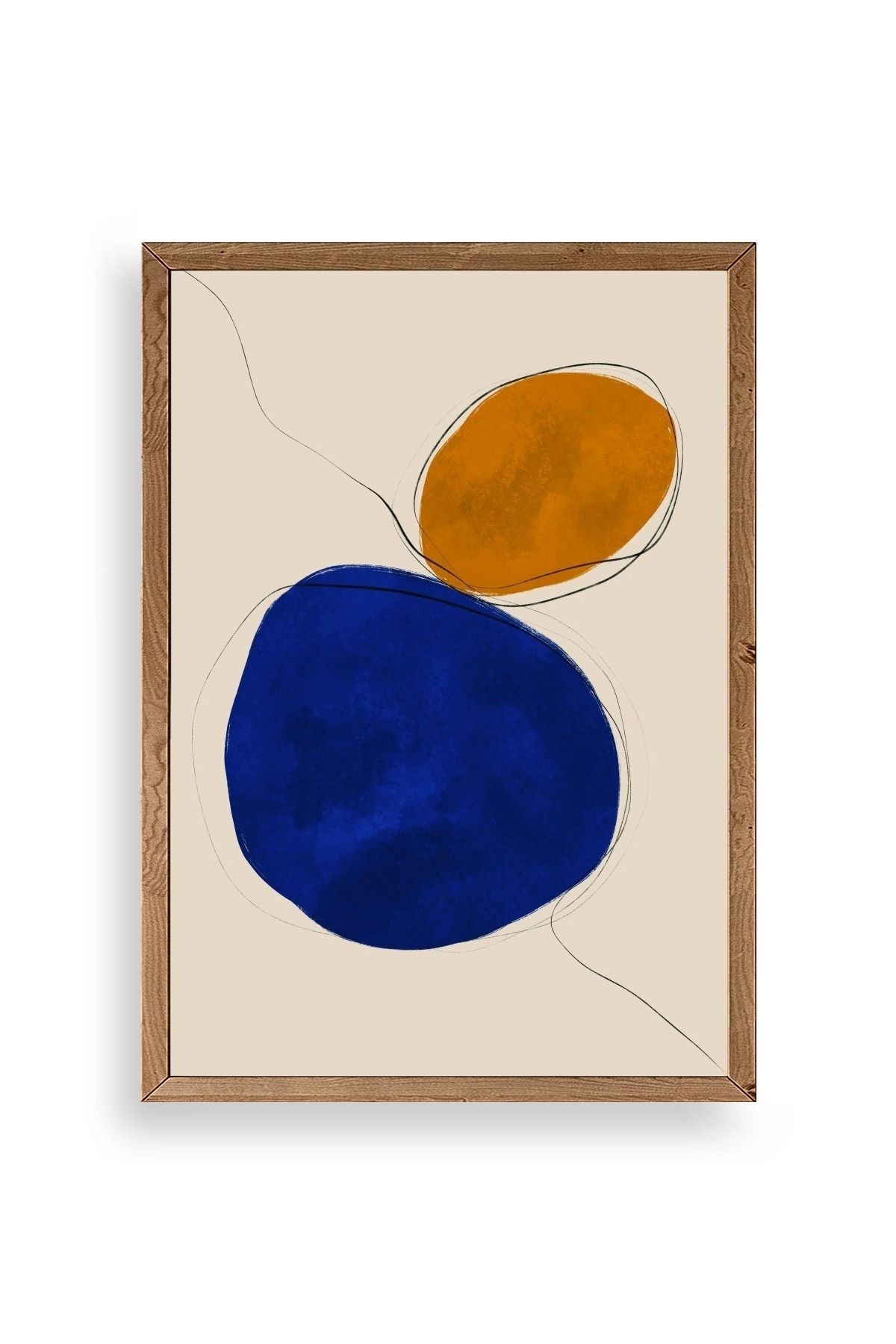 Soyut Ahşap Çerçeveli Tablo 23 x 30