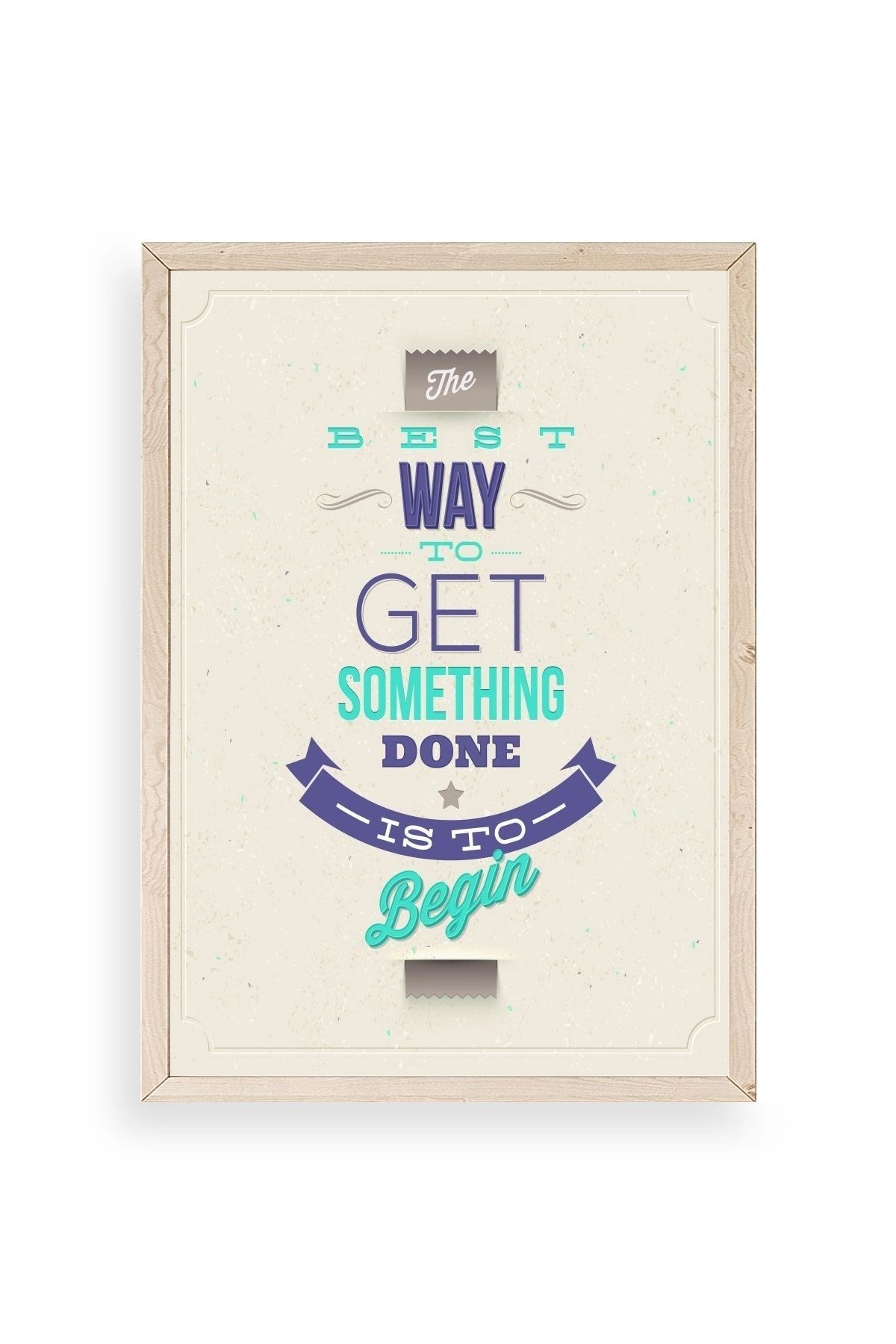 Motto Ahşap Çerçeveli Tablo 23 x 30