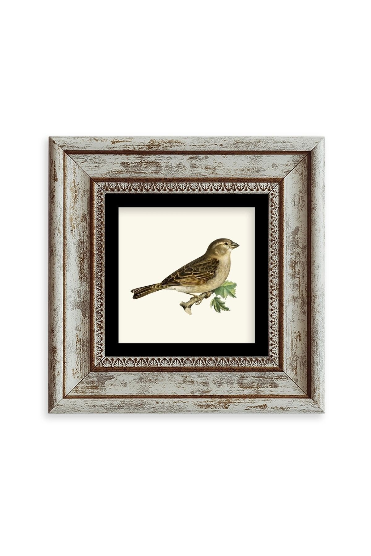 Serçe Çerçeveli Taş Tablo 20 cm