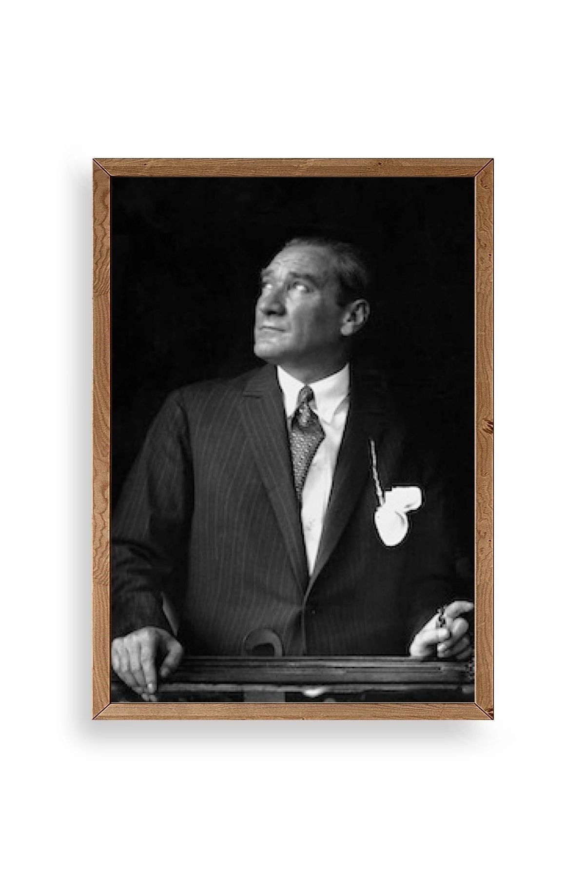 Atatürk Ahşap Çerçeveli Tablo 30 x 42