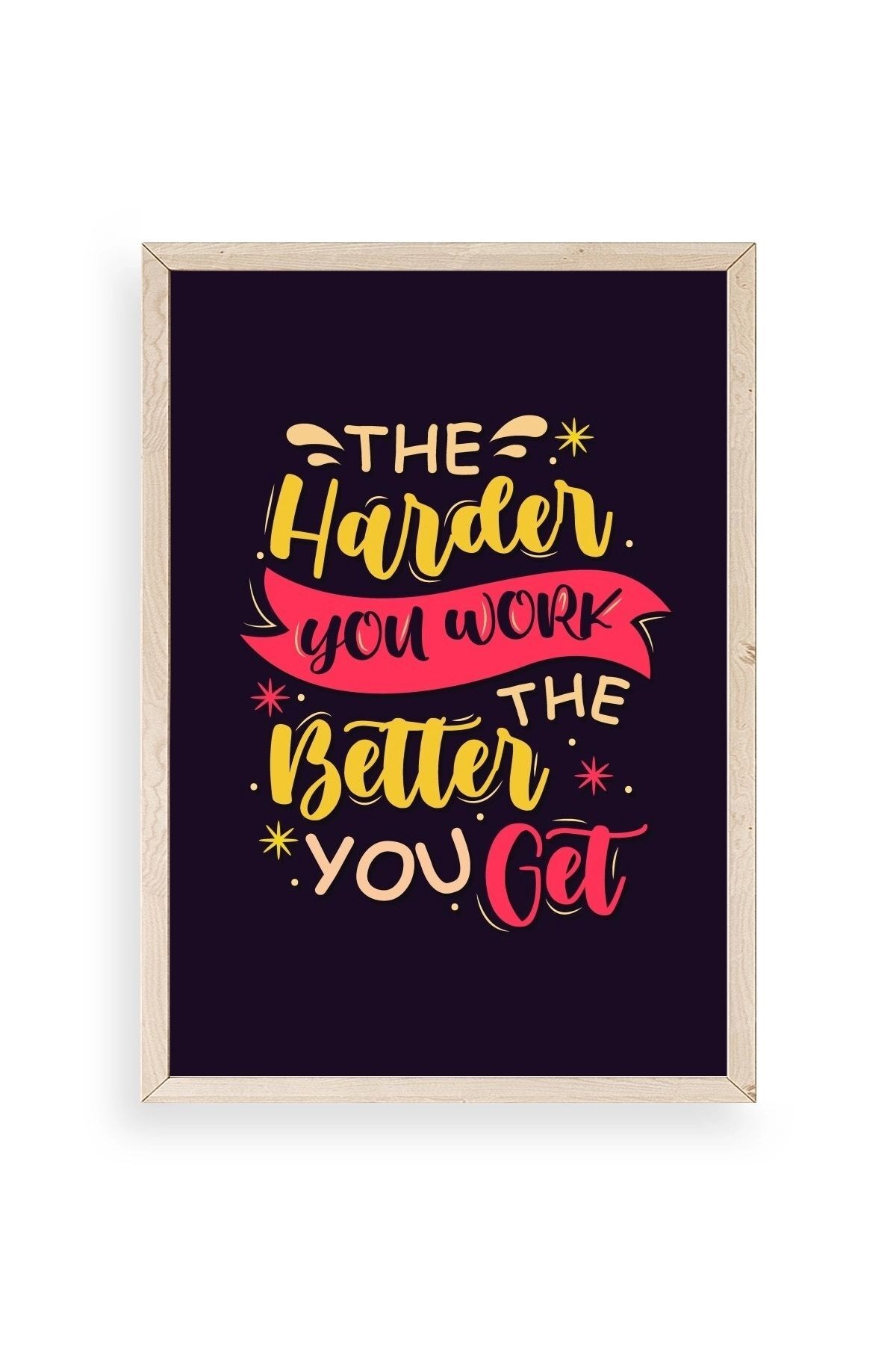 Motto Ahşap Çerçeveli Tablo 30 x 42