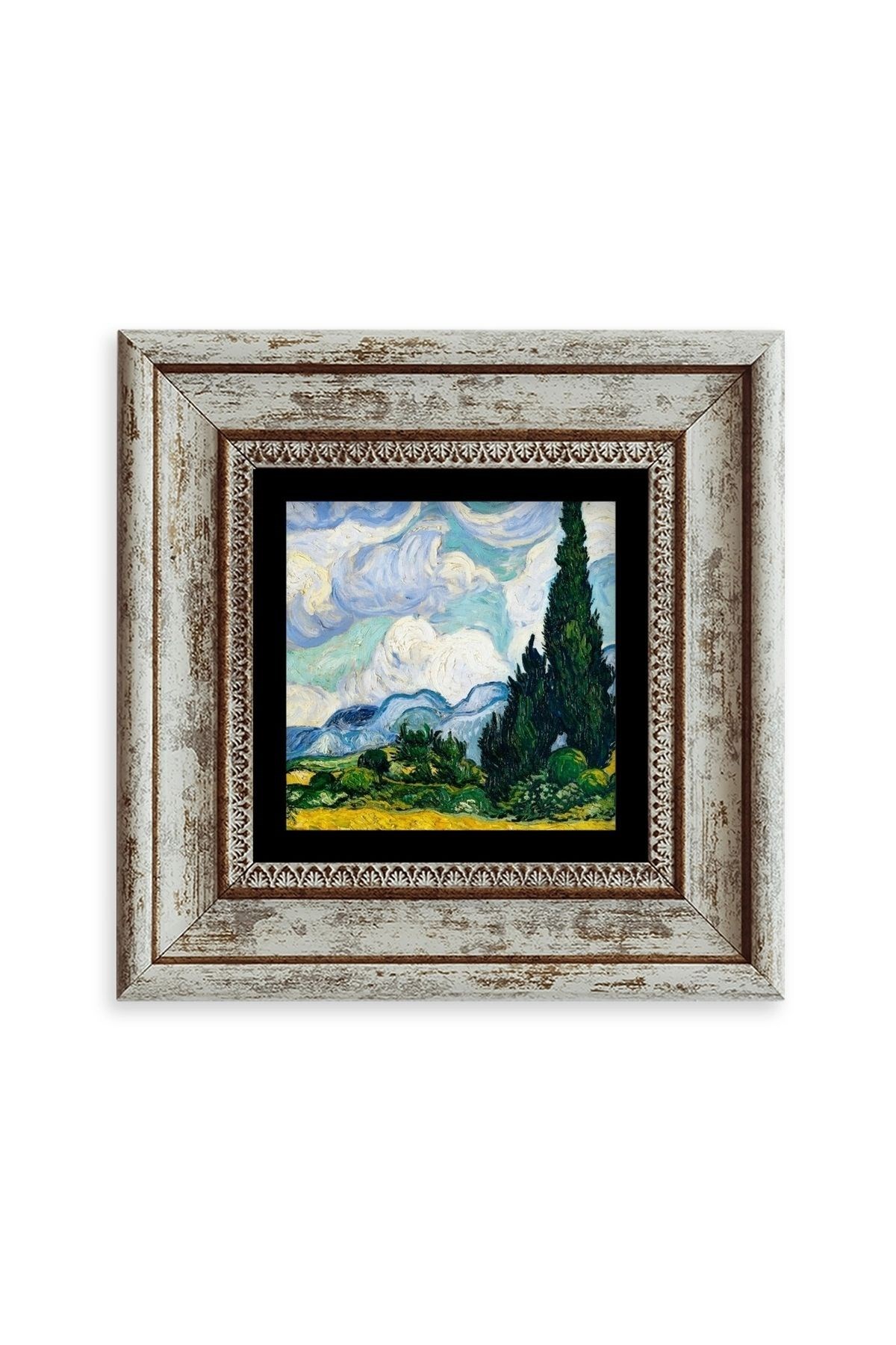Van Gogh Çerçeveli Taş Tablo 20 cm