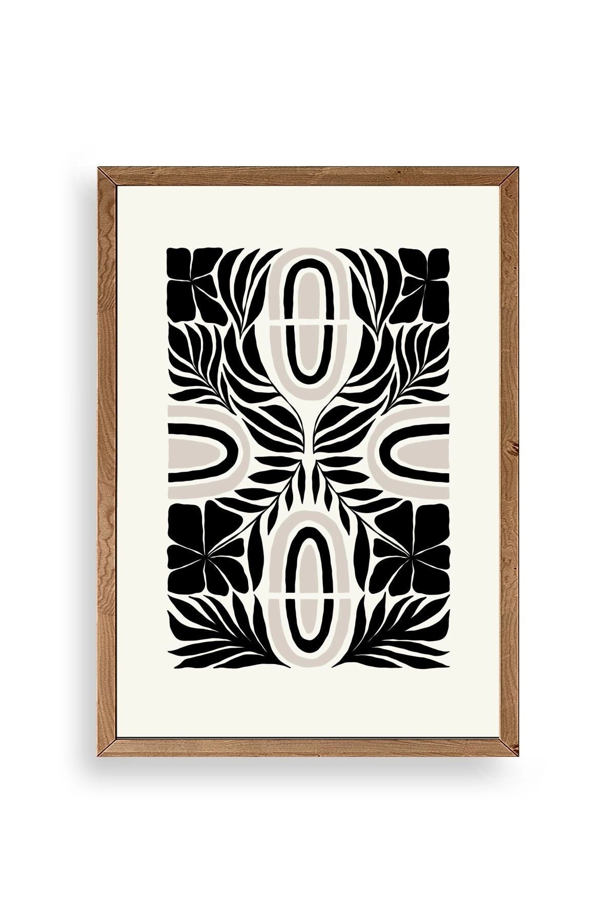 Soyut Ahşap Çerçeveli Tablo 50 x 70