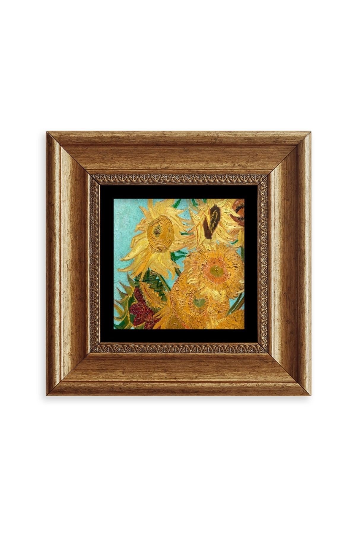 Ayçiçeği Çerçeveli Taş Tablo 20 cm