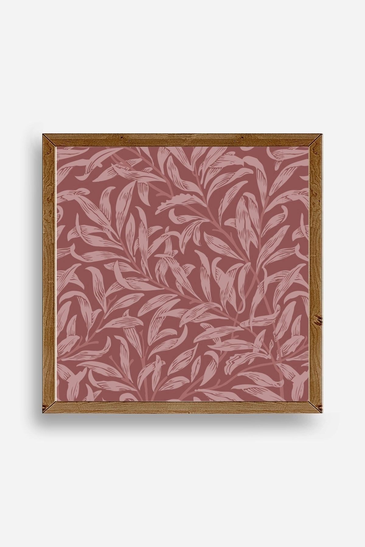 Yaprak Ahşap Çerçeveli Tablo 42 x 42