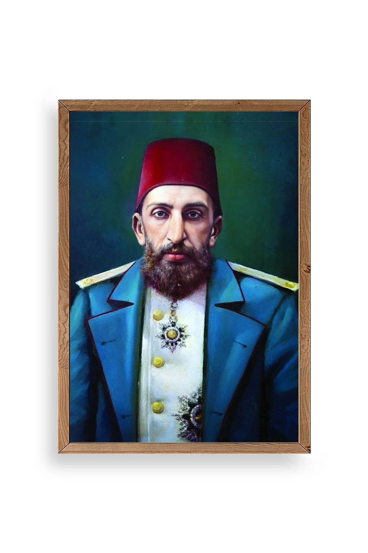 Abdülhamit Ahşap Çerçeveli Tablo 30 x 42