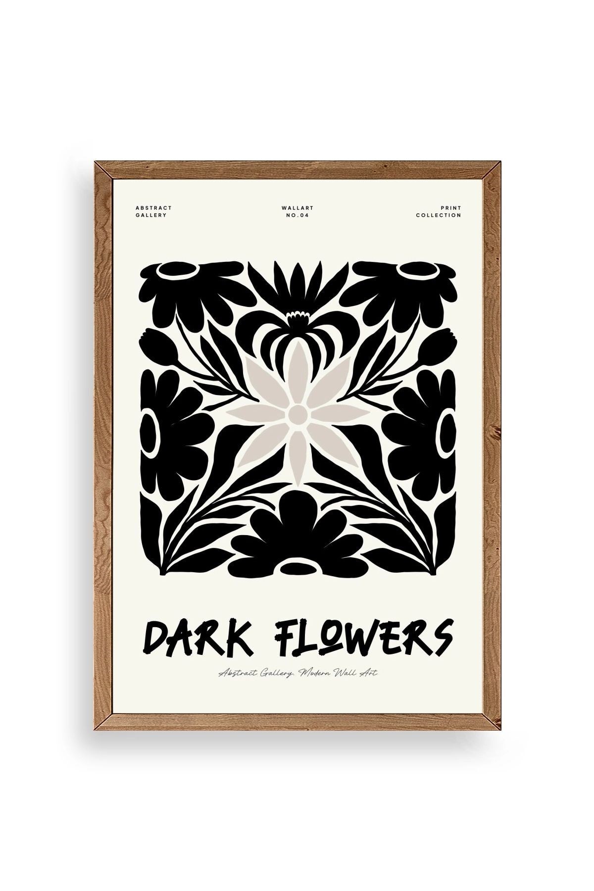 Çiçek Ahşap Çerçeveli Tablo 17 x 23