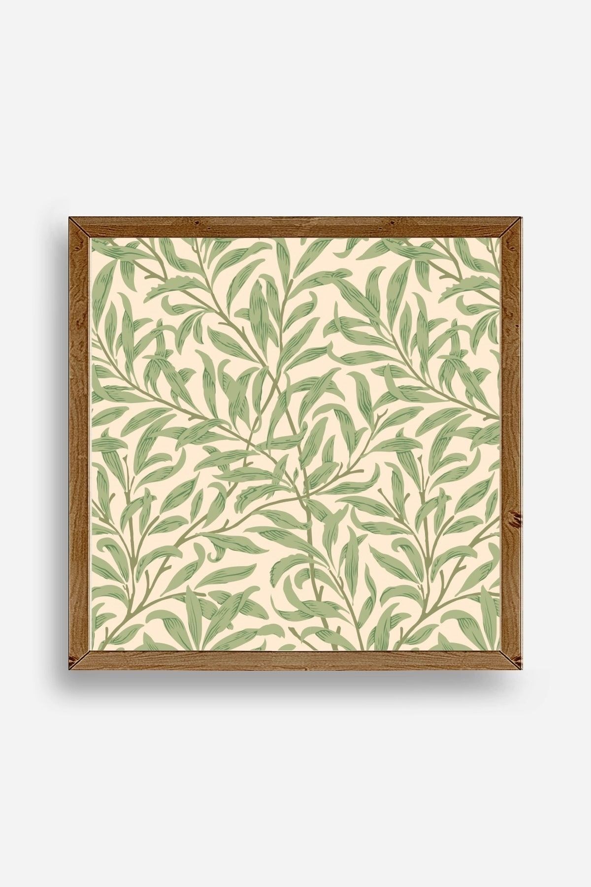 Yaprak Ahşap Çerçeveli Tablo 23 x 23