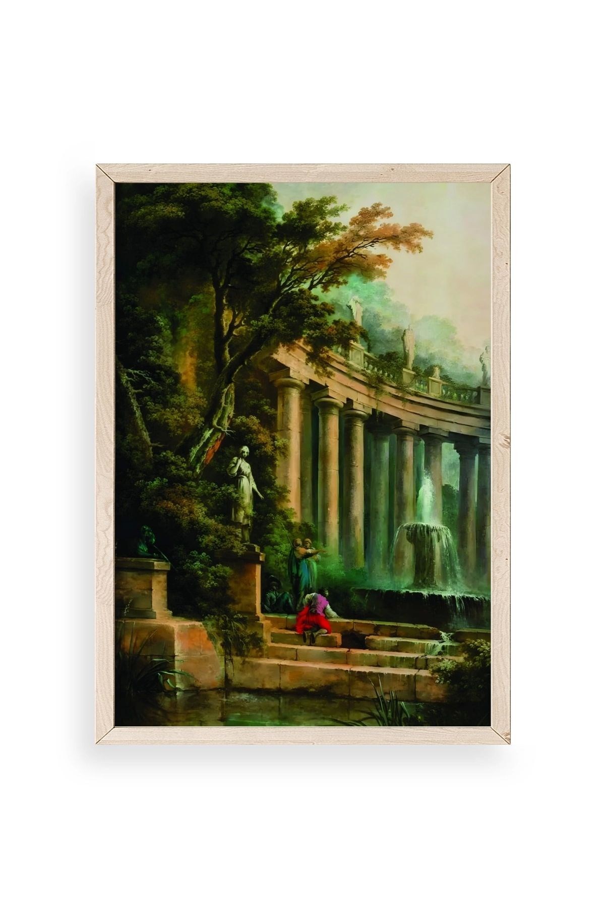 Yapraklar Ahşap Çerçeveli Tablo 30 x 42